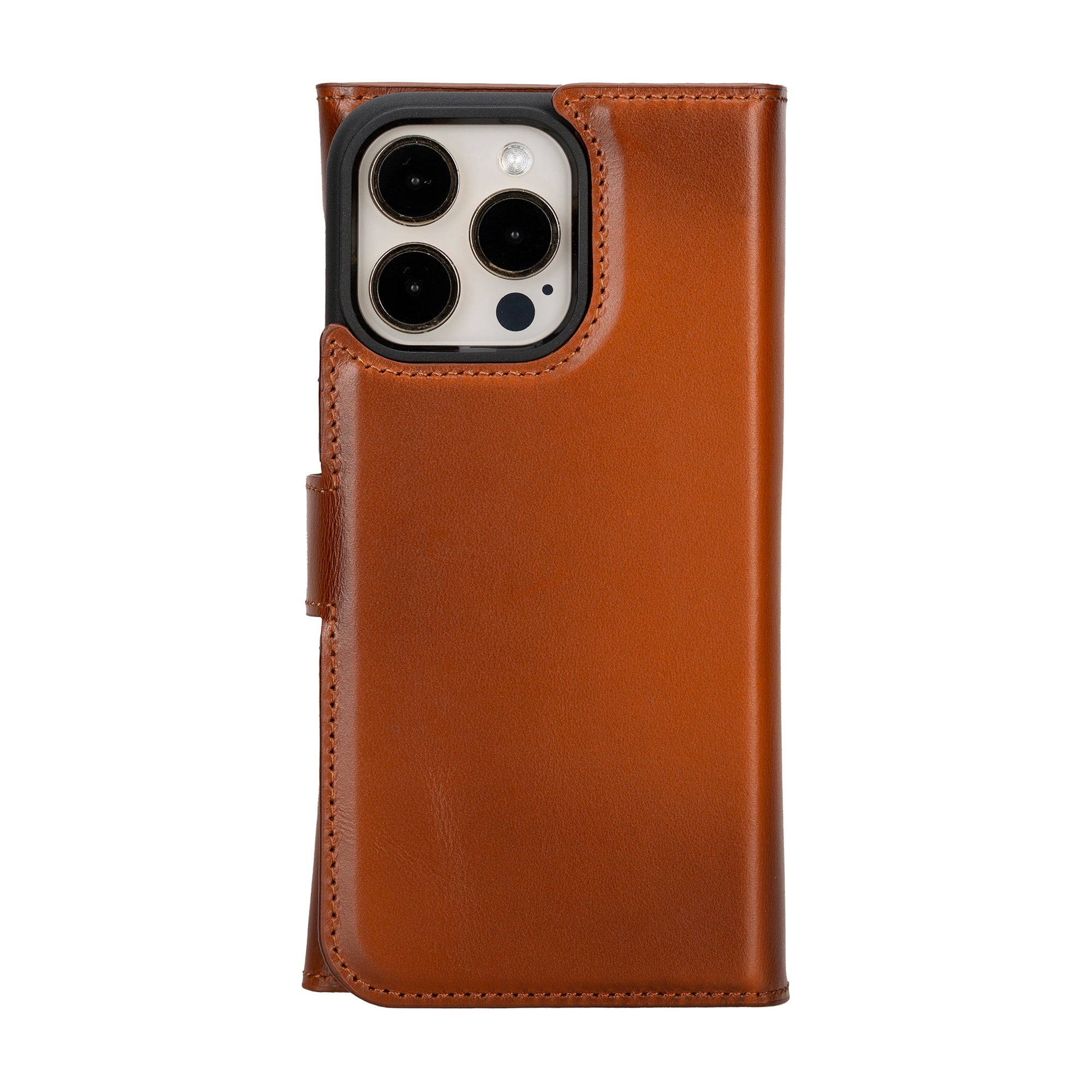 Santa iPhone 16 Series Magnetic Detachable Genuine Leather Wallet Case