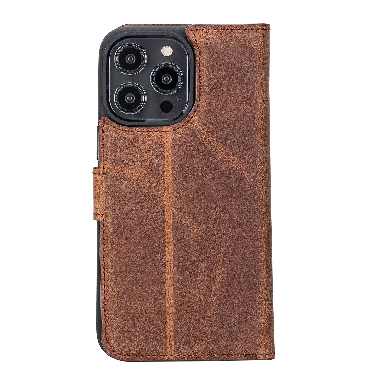 Liluri iPhone 16 Series Magnetic Detachable Genuine Leather Wallet Case