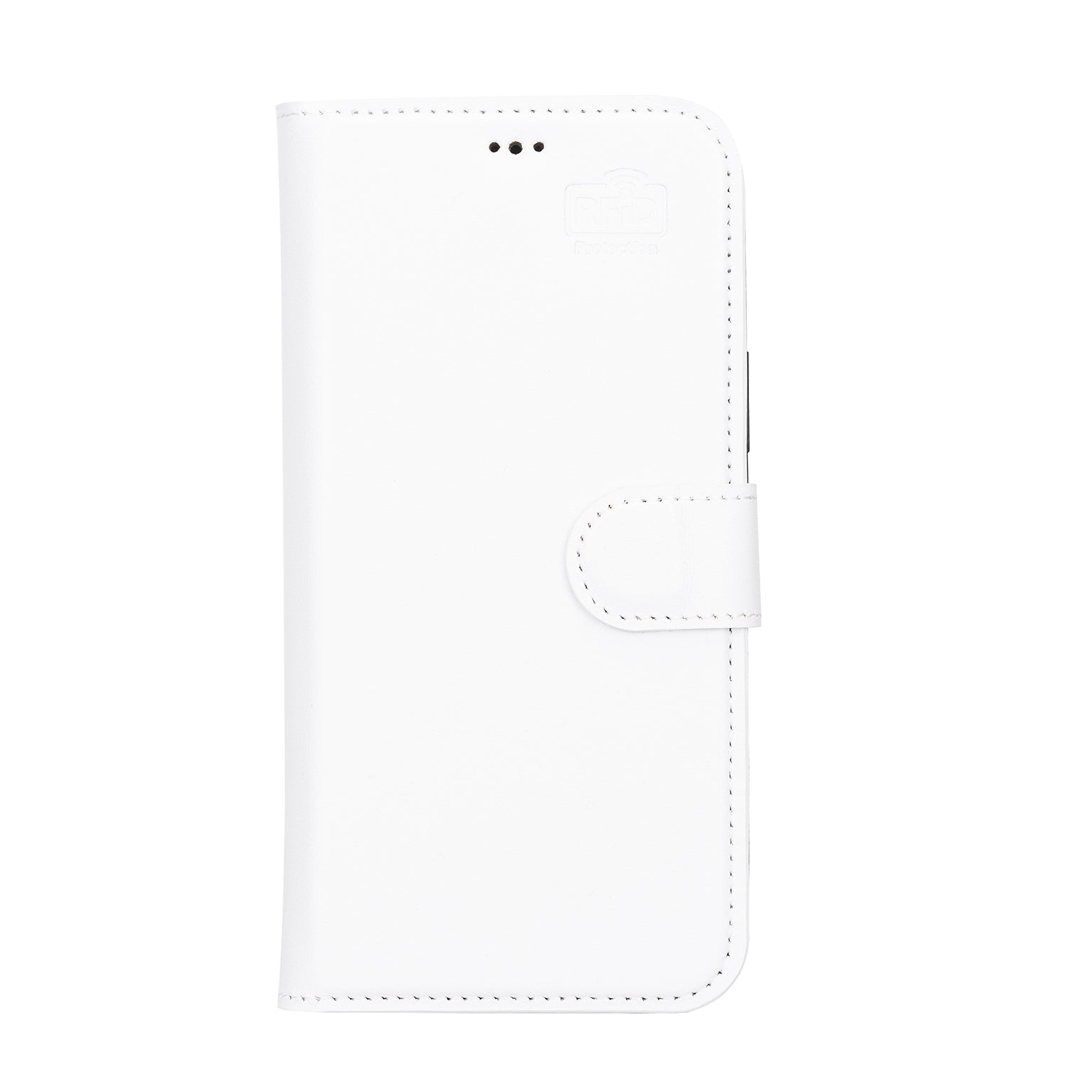 Magic Magnetic Detachable Leather Wallet Case with RFID for iPhone 13 (6.1") - WHITE