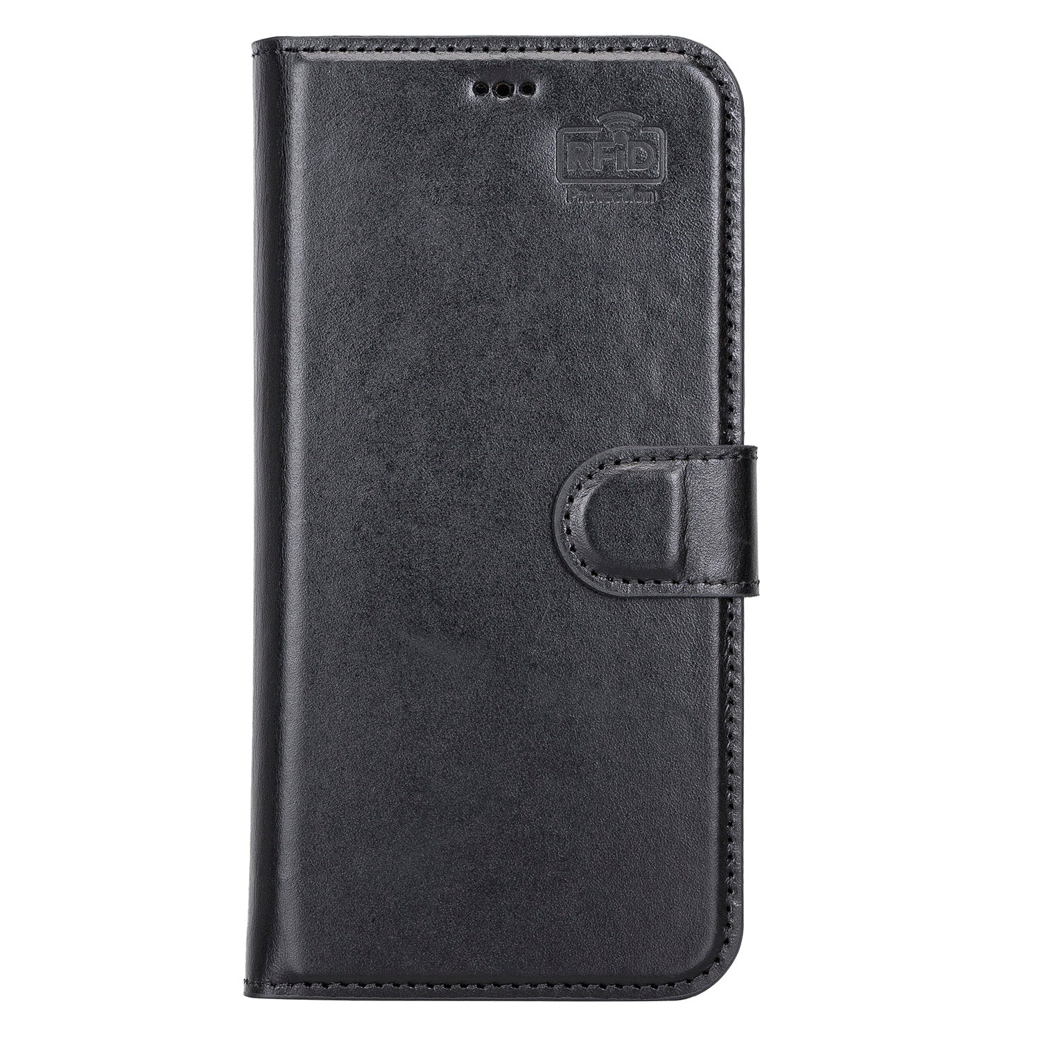 Magic Magnetic Detachable Leather Wallet Case with RFID for iPhone 13 (6.1") - BLACK