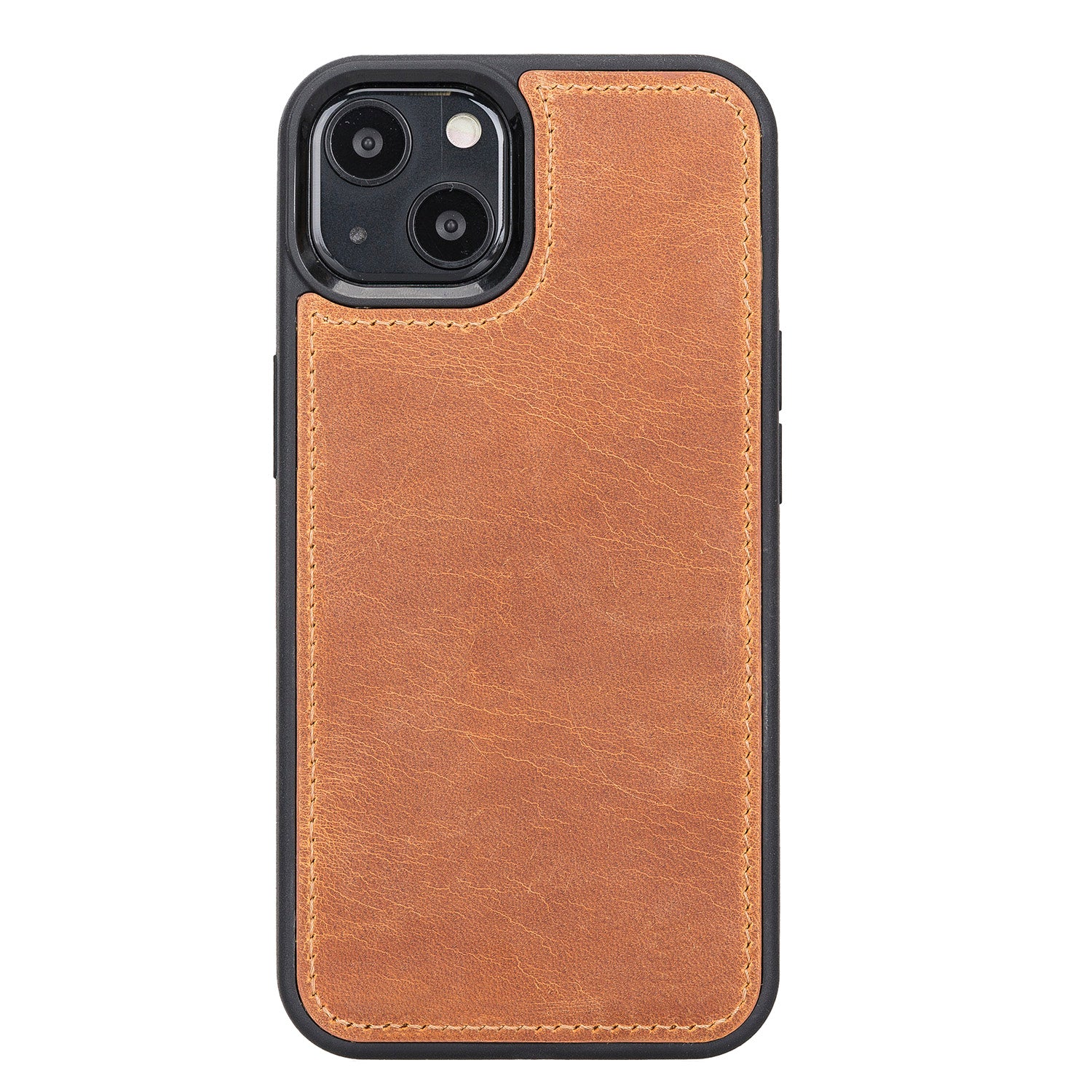 Magic Magnetic Detachable Leather Wallet Case with RFID for iPhone 13 (6.1") - TAN