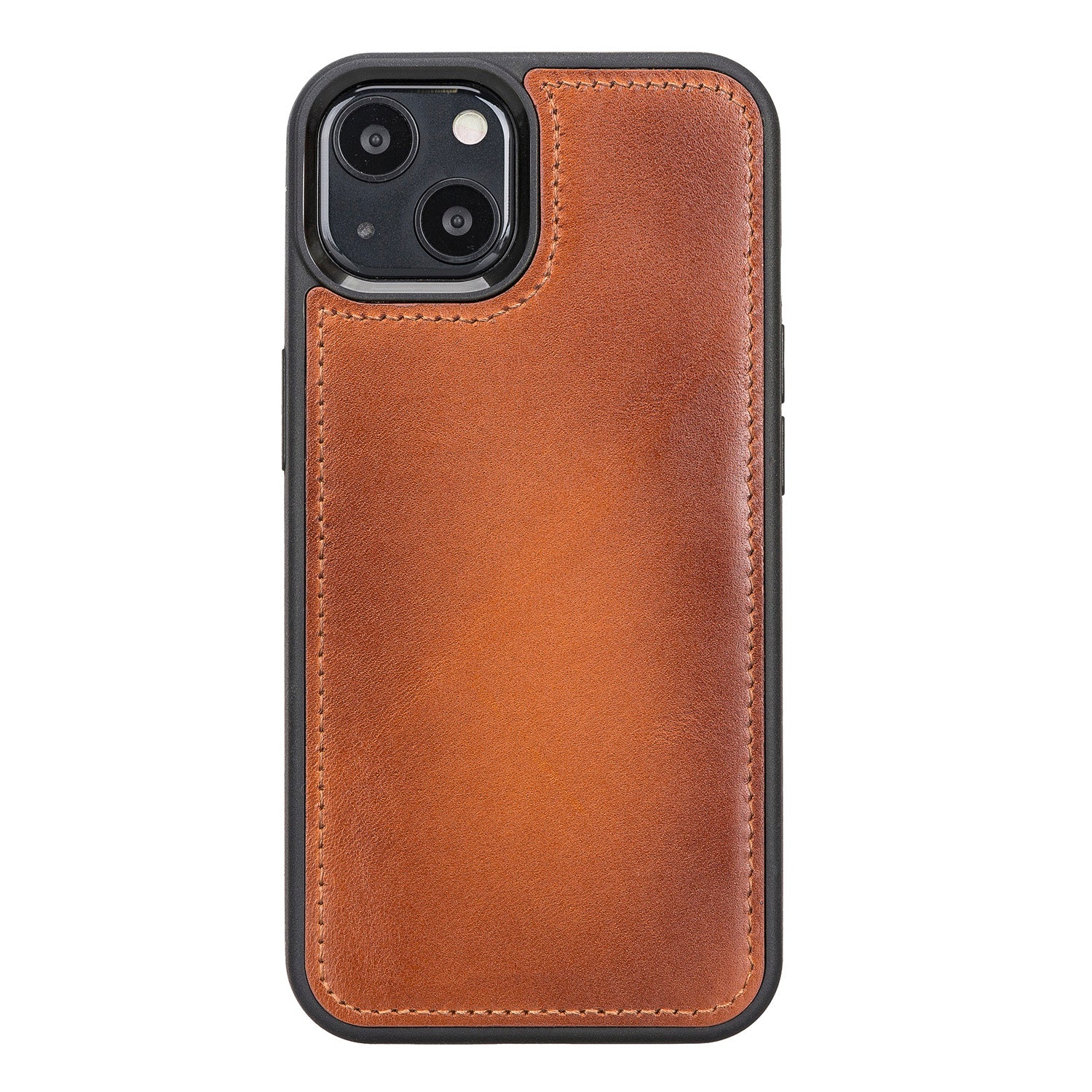 Magic Magnetic Detachable Leather Wallet Case with RFID for iPhone 13 (6.1") - EFFECT BROWN