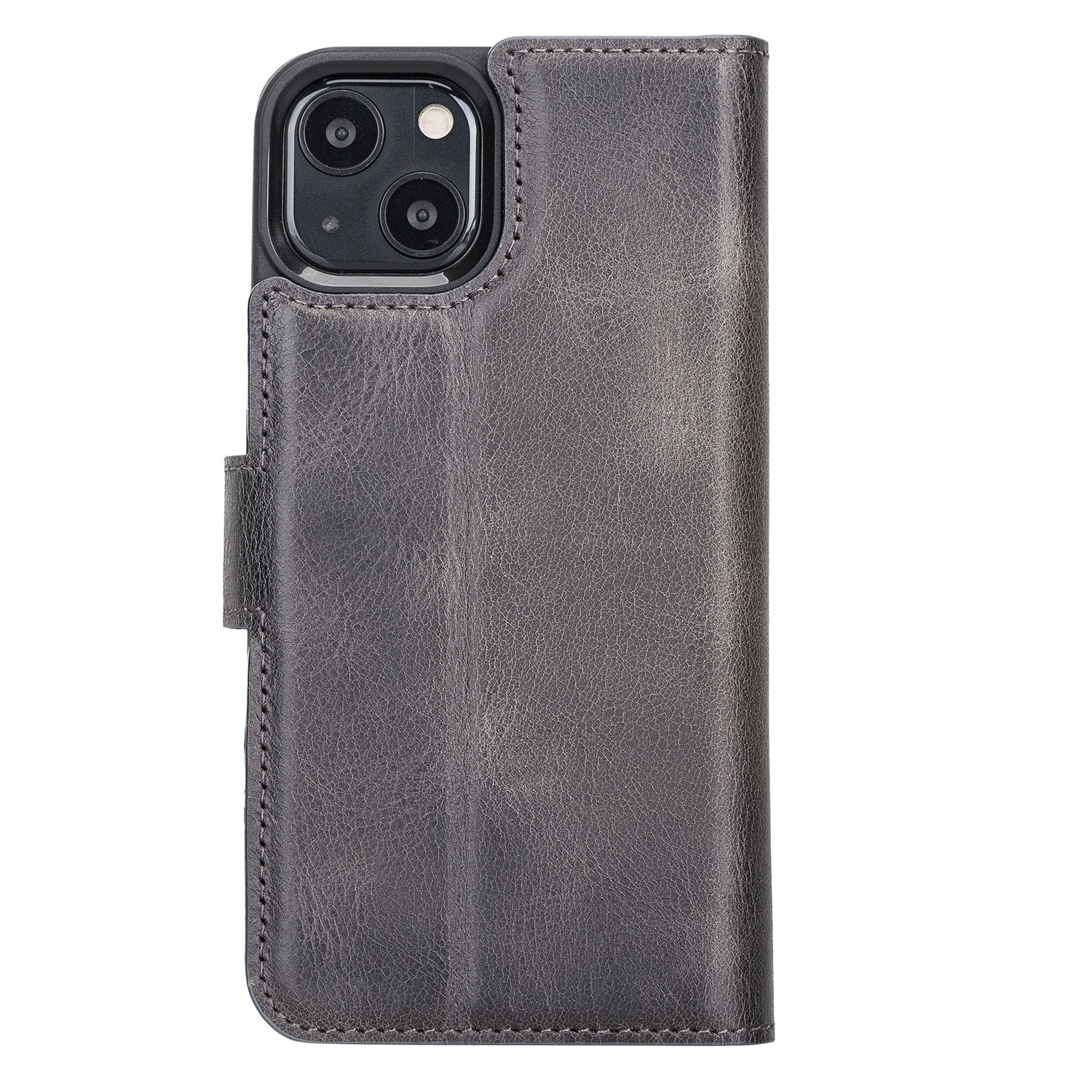 Magic Magnetic Detachable Leather Wallet Case with RFID for iPhone 13 (6.1") - GRAY