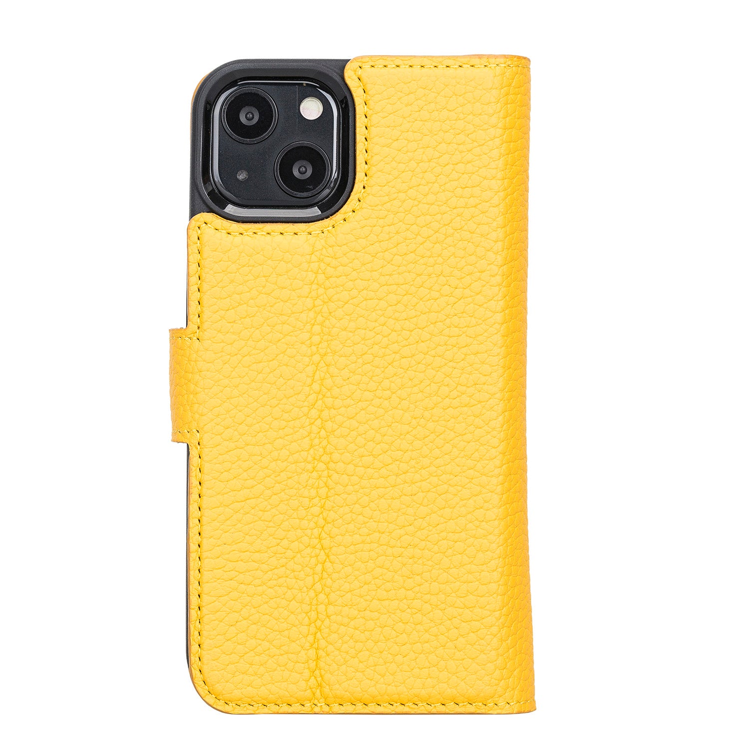 Magic Magnetic Detachable Leather Wallet Case with RFID for iPhone 13 (6.1") - YELLOW