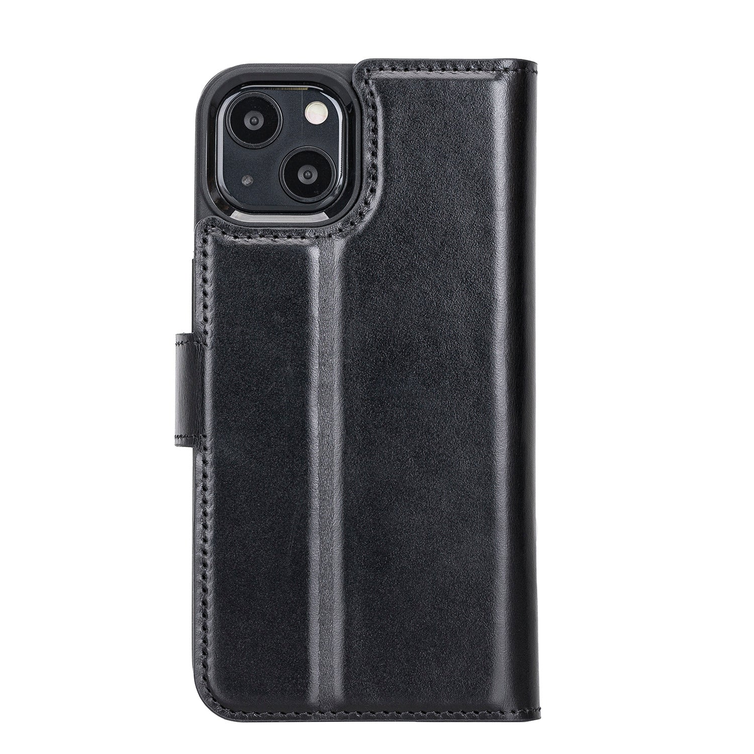 Magic Magnetic Detachable Leather Wallet Case with RFID for iPhone 13 (6.1") - BLACK