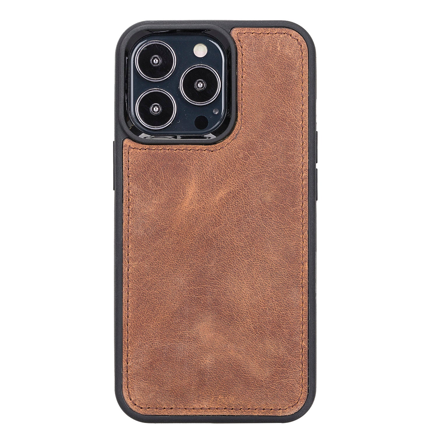 Magic Magnetic Detachable Leather Wallet Case with RFID for iPhone 13 Pro (6.1") - BROWN