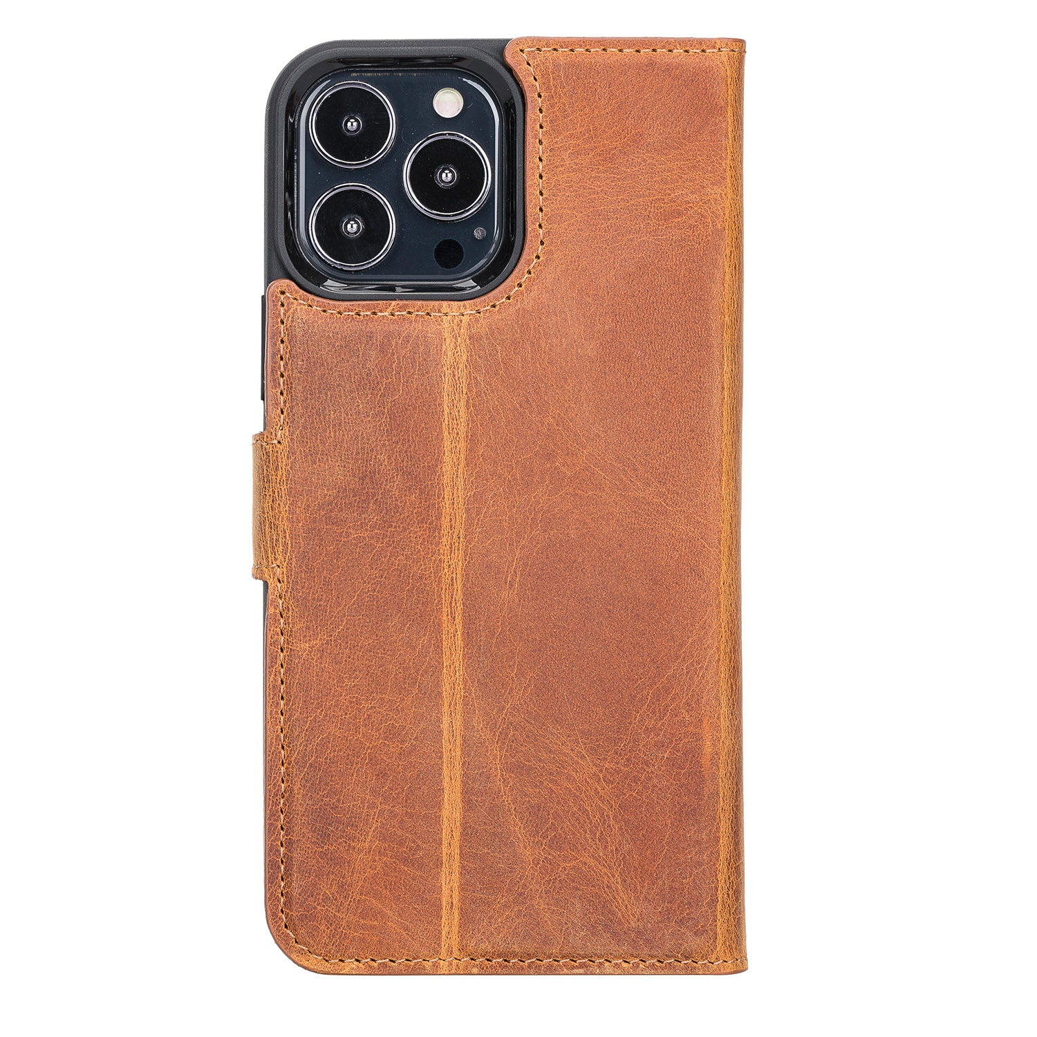 Magic Magnetic Detachable Leather Wallet Case with RFID for iPhone 13 Pro (6.1") - TAN