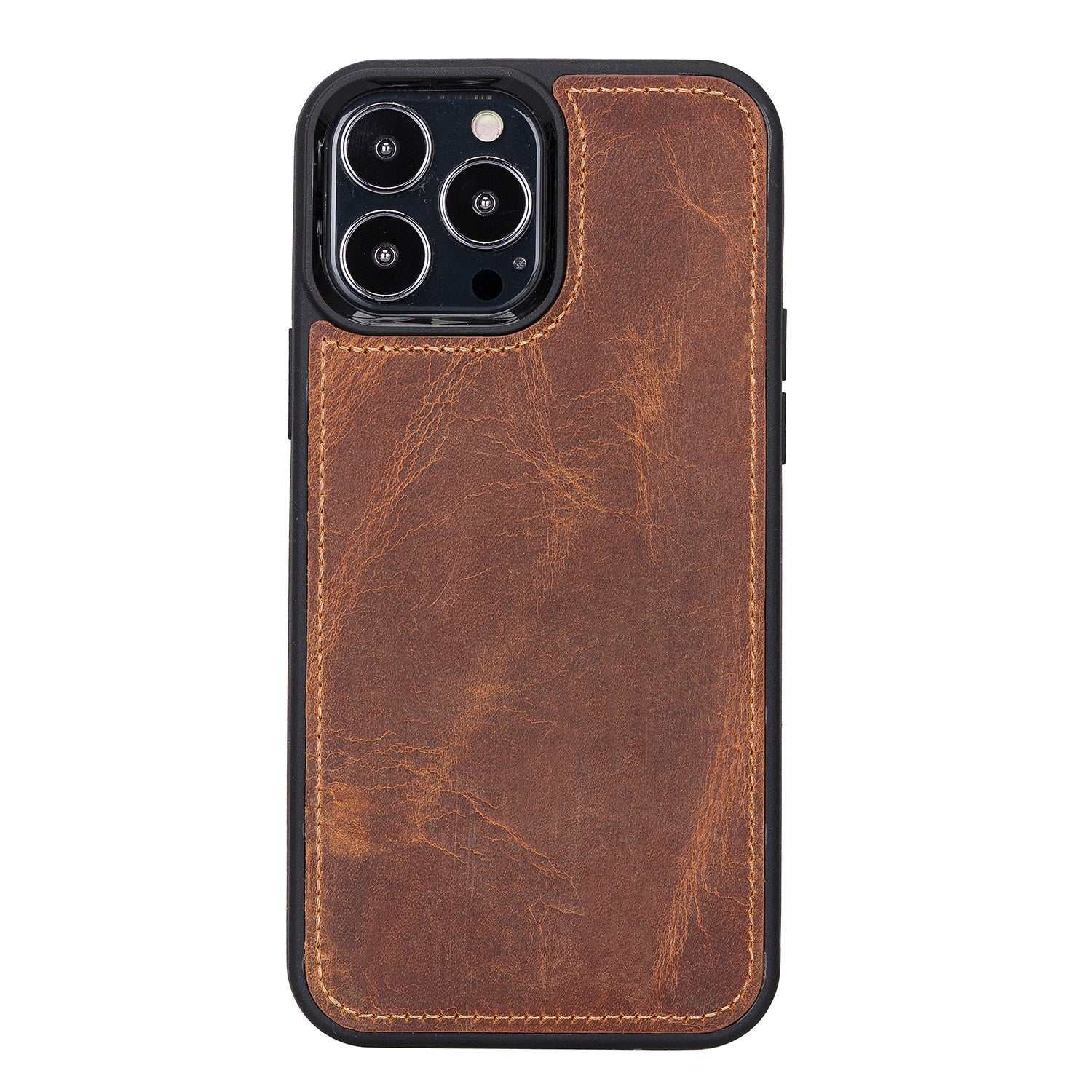 Liluri Magnetic Detachable Leather Wallet Case for iPhone 13 Pro Max (6.7") - TAN - saracleather