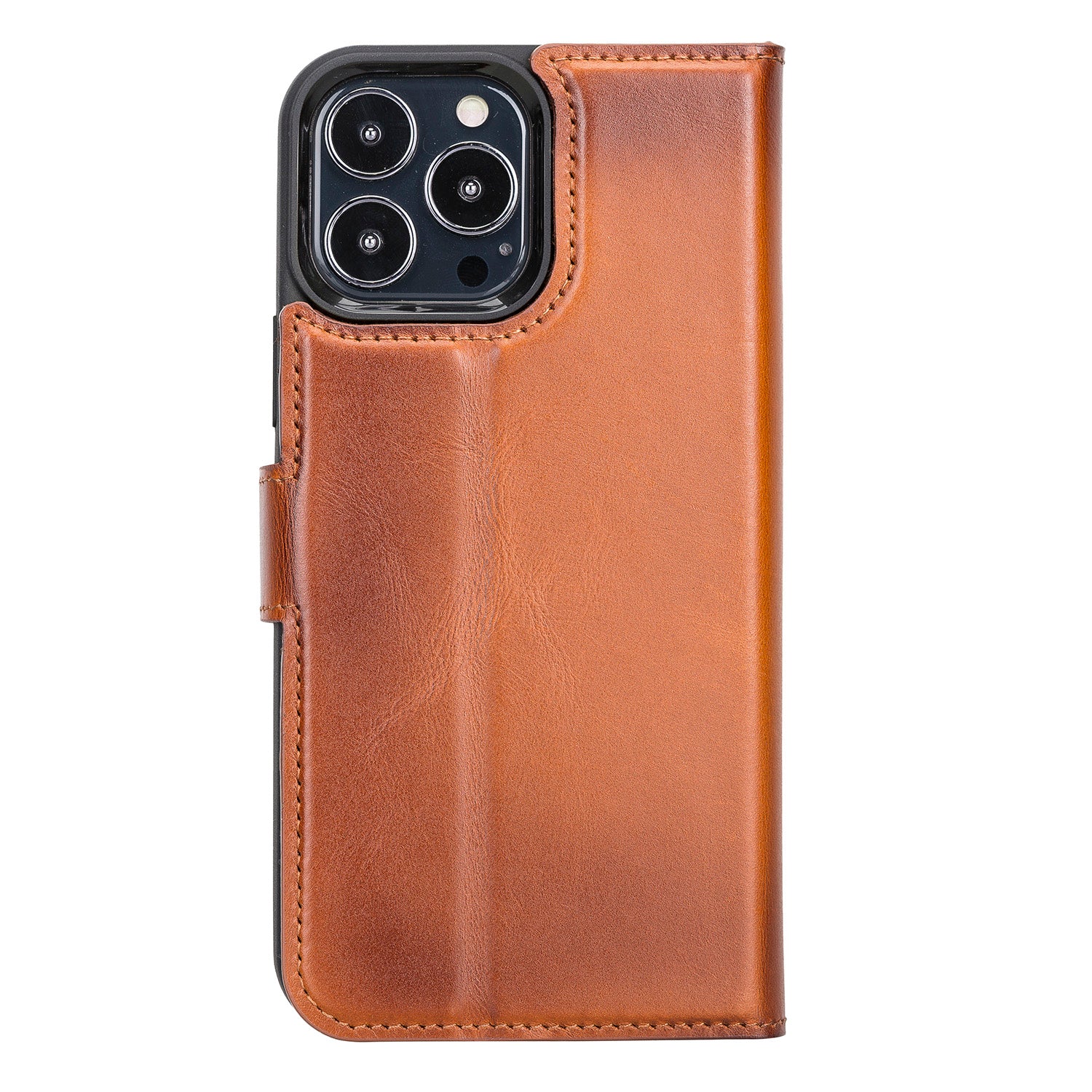 Magic Magnetic Detachable Leather Wallet Case with RFID for iPhone 13 Pro Max (6.7") - EFFECT BROWN