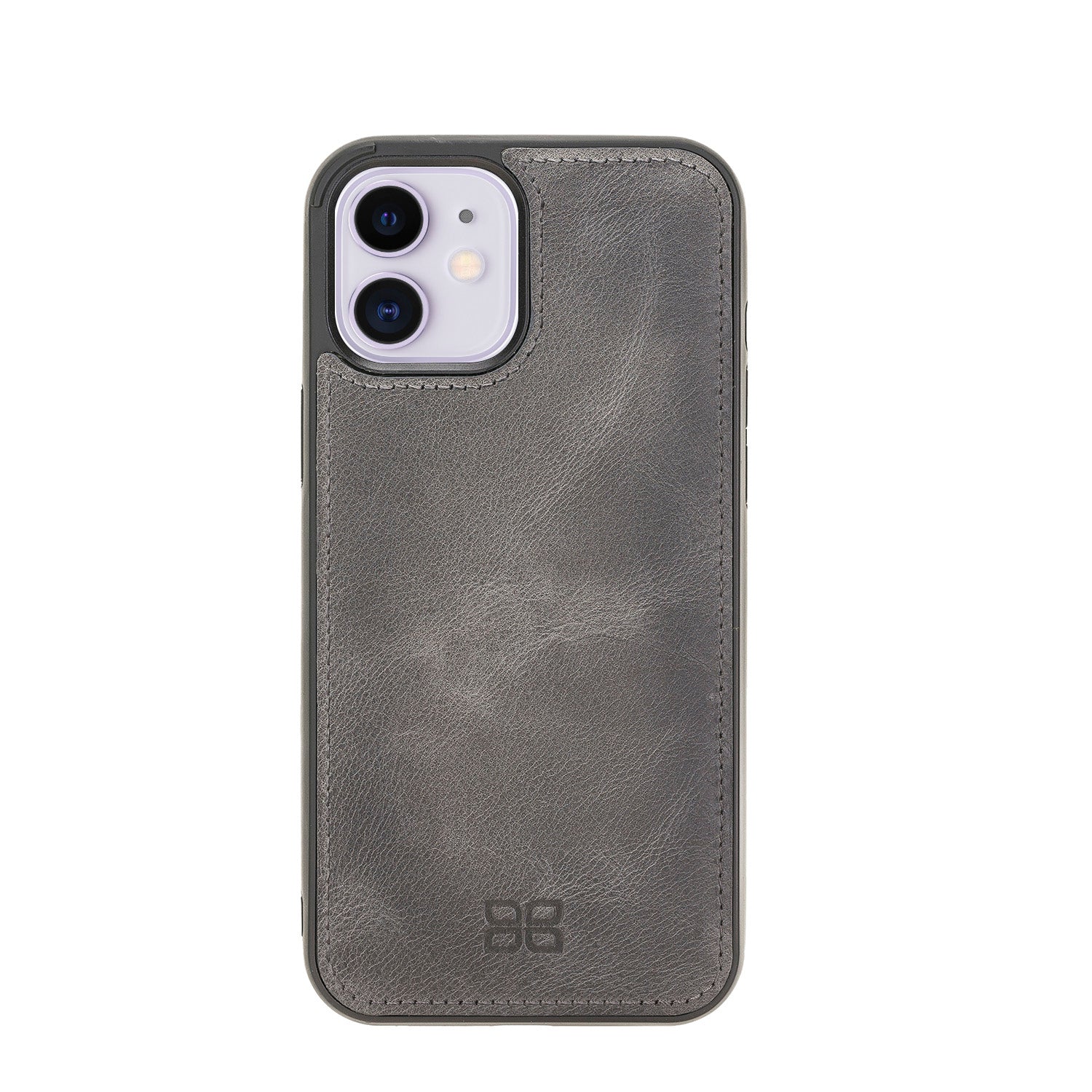 Magic Magnetic Detachable Leather Wallet Case with RFID for iPhone 12 Mini (5.4") - GRAY - saracleather