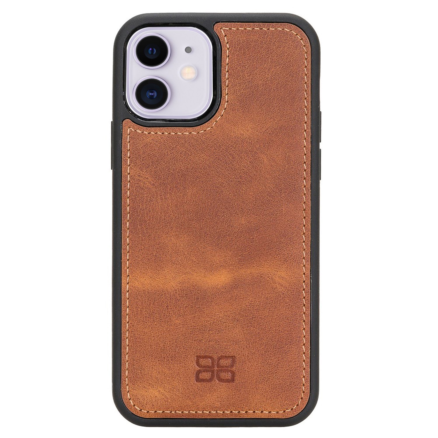 Magic Magnetic Detachable Leather Wallet Case with RFID for iPhone 12 Mini (5.4") - TAN - saracleather