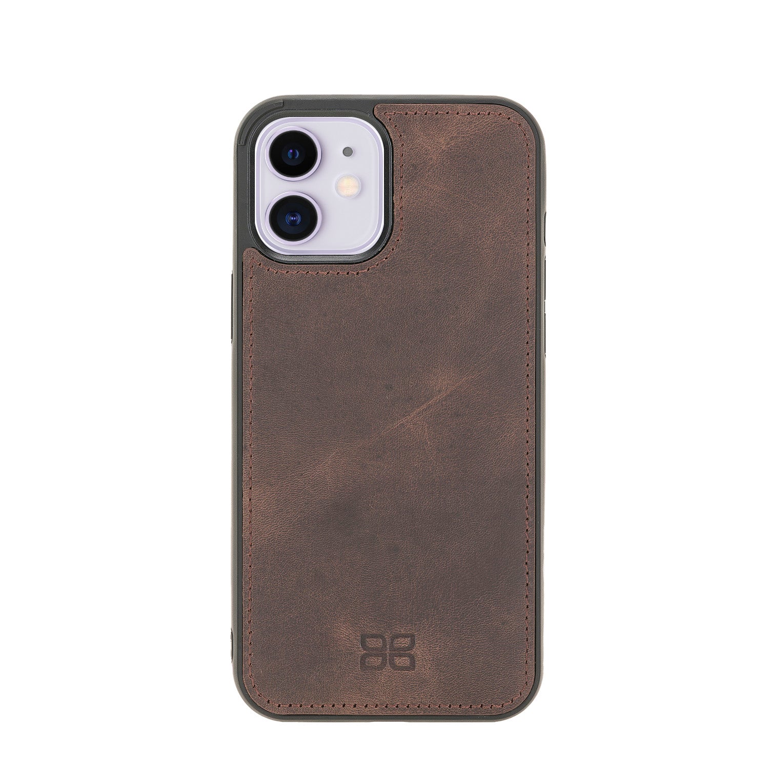 Magic Magnetic Detachable Leather Wallet Case with RFID for iPhone 12 Mini (5.4") - BROWN - saracleather