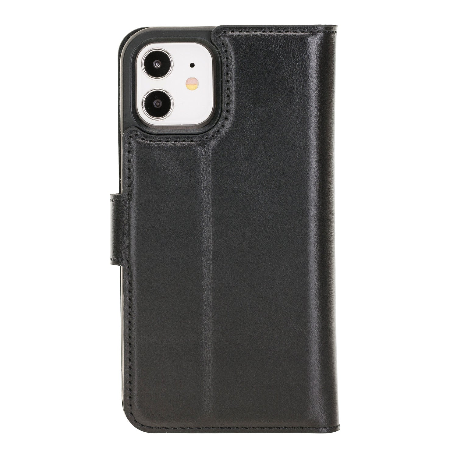 Wallet Folio Leather Case with RFID for iPhone 12 Mini (5.4") - BLACK - saracleather