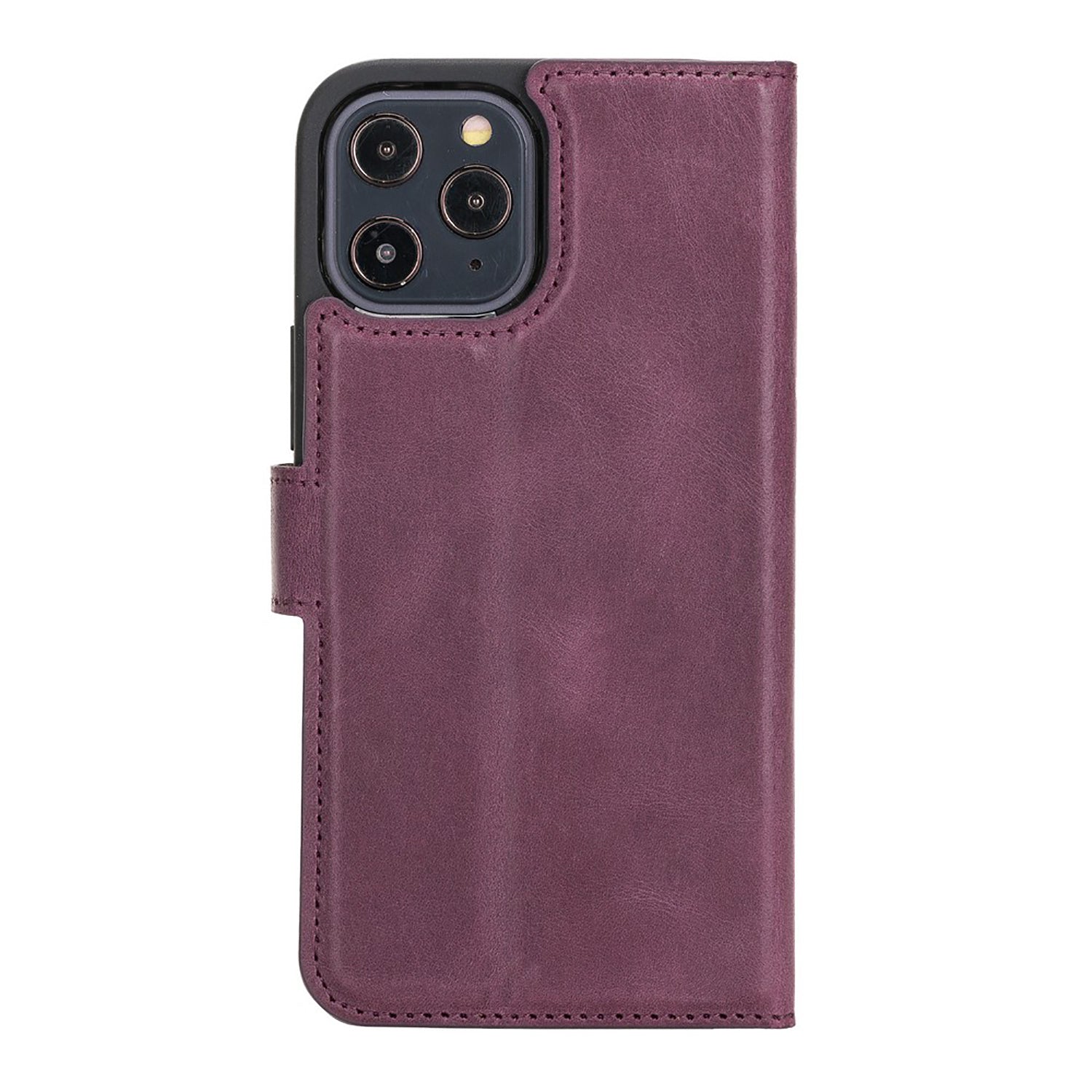 Magic Magnetic Detachable Leather Wallet Case with RFID for iPhone 12 Pro (6.1") - PURPLE - saracleather