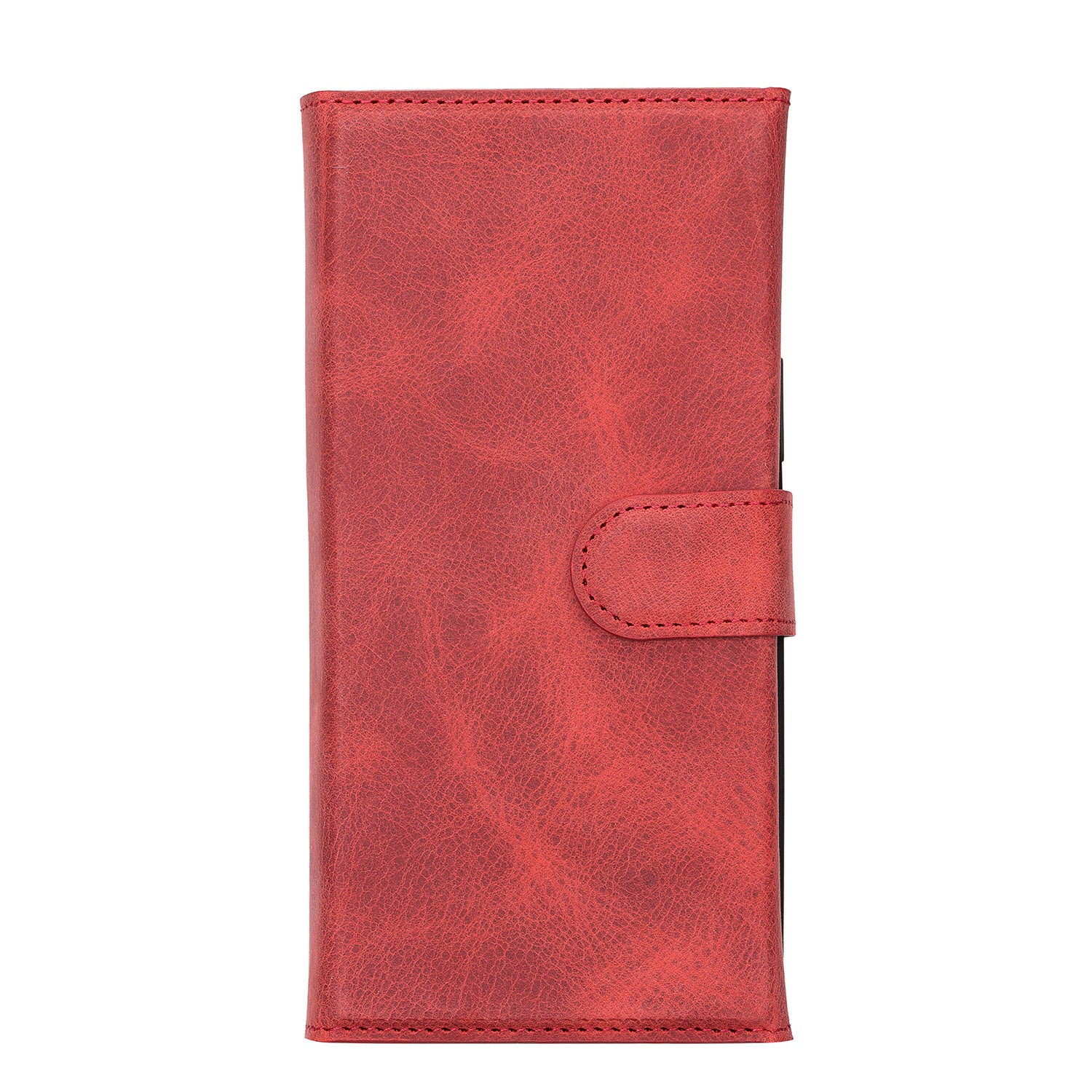 Santa Magnetic Detachable Leather Wallet Case for iPhone 13 Pro Max (6.7") - RED - saracleather