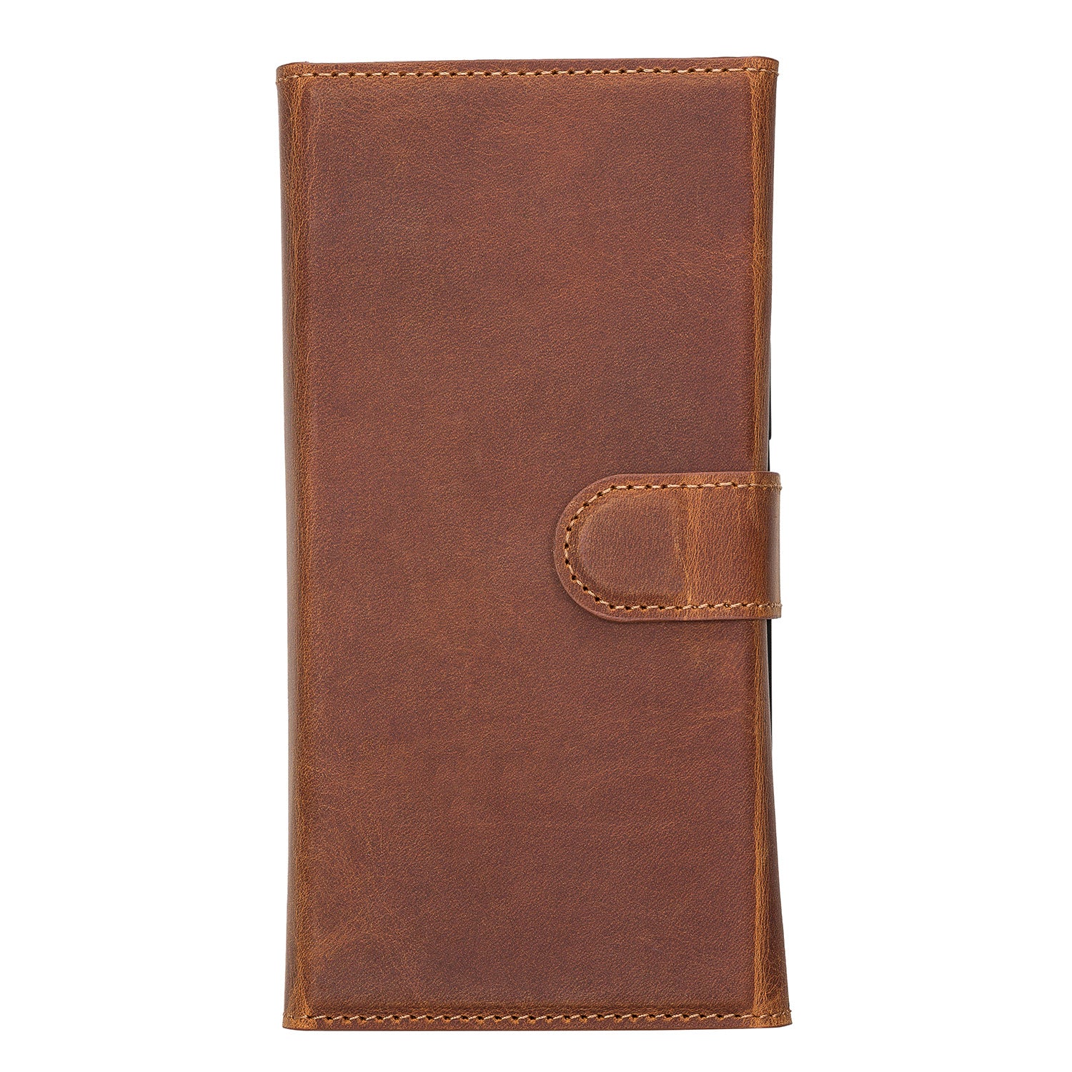 Santa Magnetic Detachable Leather Wallet Case for iPhone 13 Pro (6.1") - TAN - saracleather