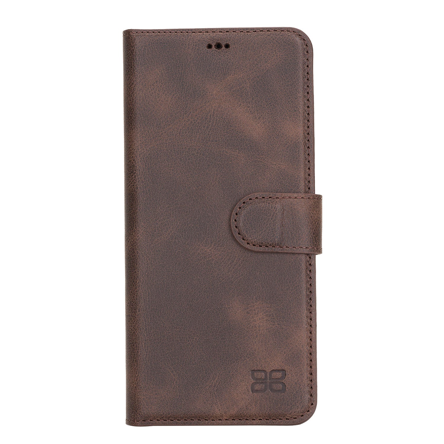 Magic Magnetic Detachable Leather Wallet Case with RFID for Samsung Galaxy S21 Ultra 5G (6.8") - BROWN - saracleather