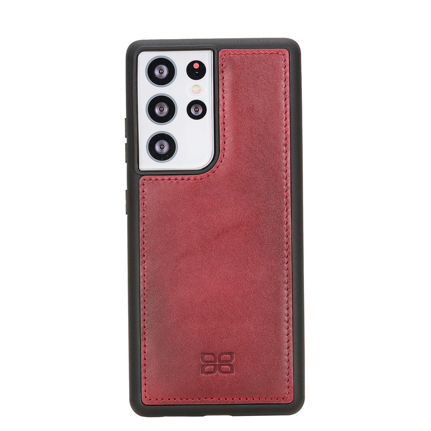 Magic Magnetic Detachable Leather Wallet Case with RFID for Samsung Galaxy S21 Ultra 5G (6.8") - RED - saracleather