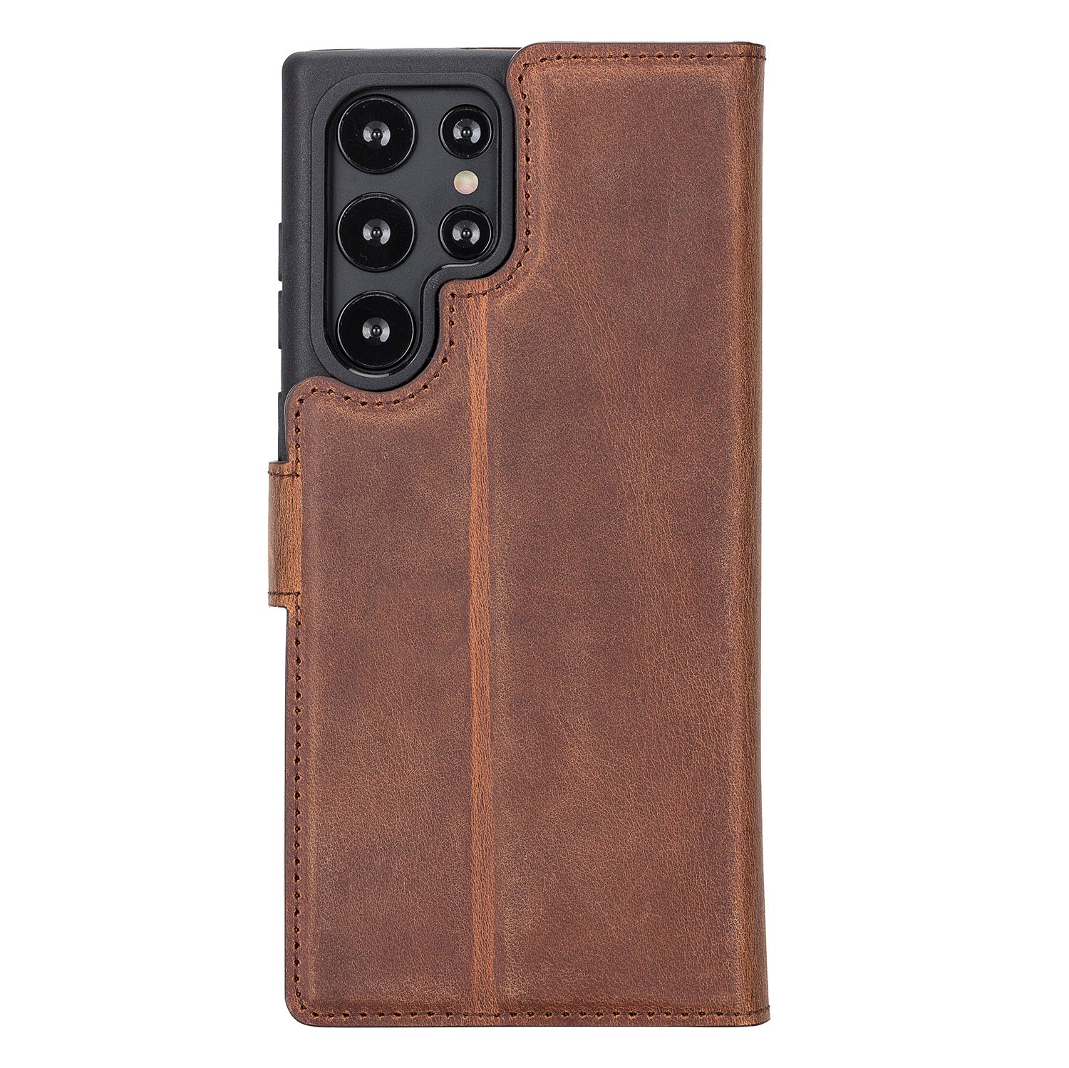 Liluri Magnetic Detachable Leather Wallet Case for Samsung Galaxy S23 Ultra (6.8") - BROWN