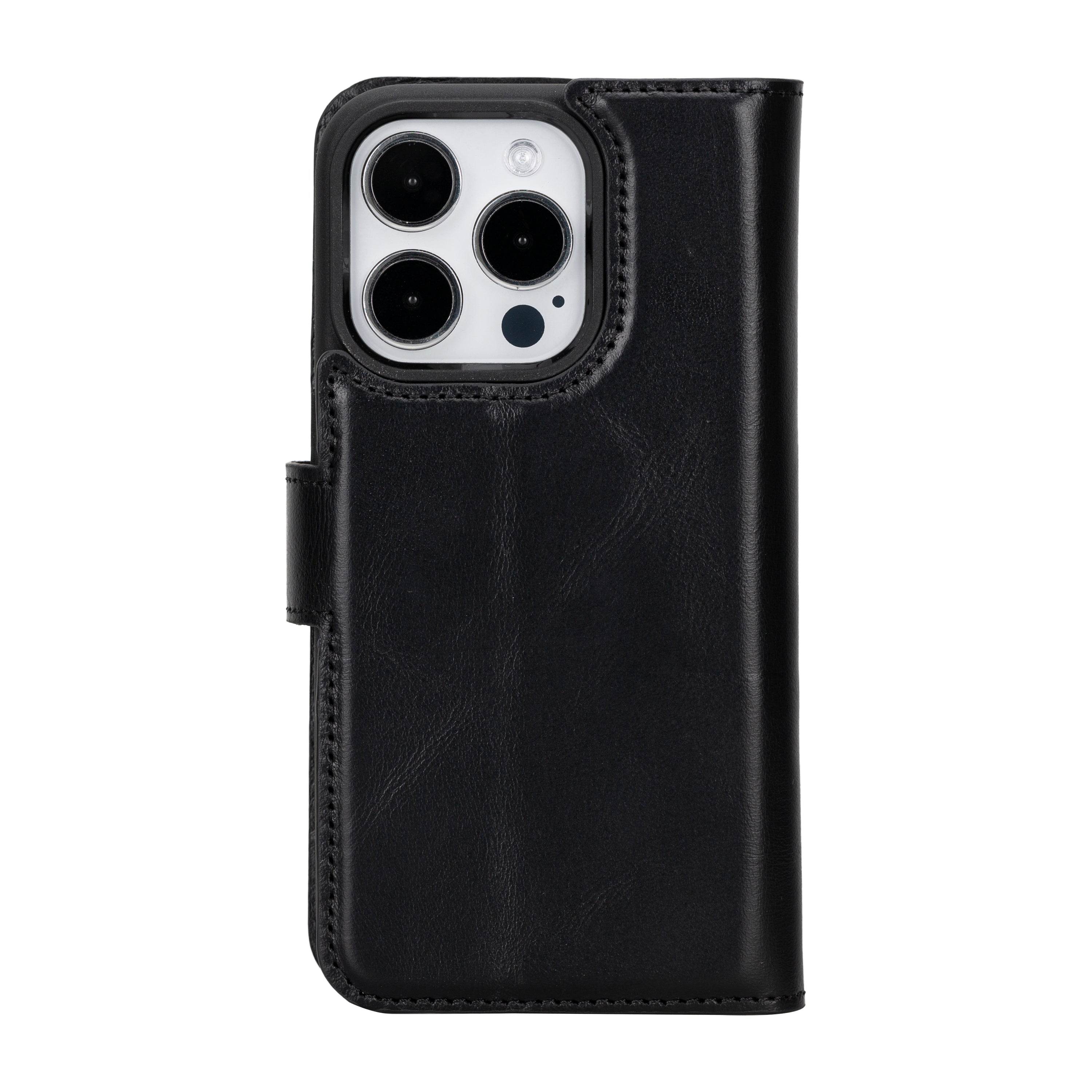 Magic iPhone 16 Pro Max Genuine Leather Detachable Wallet Case