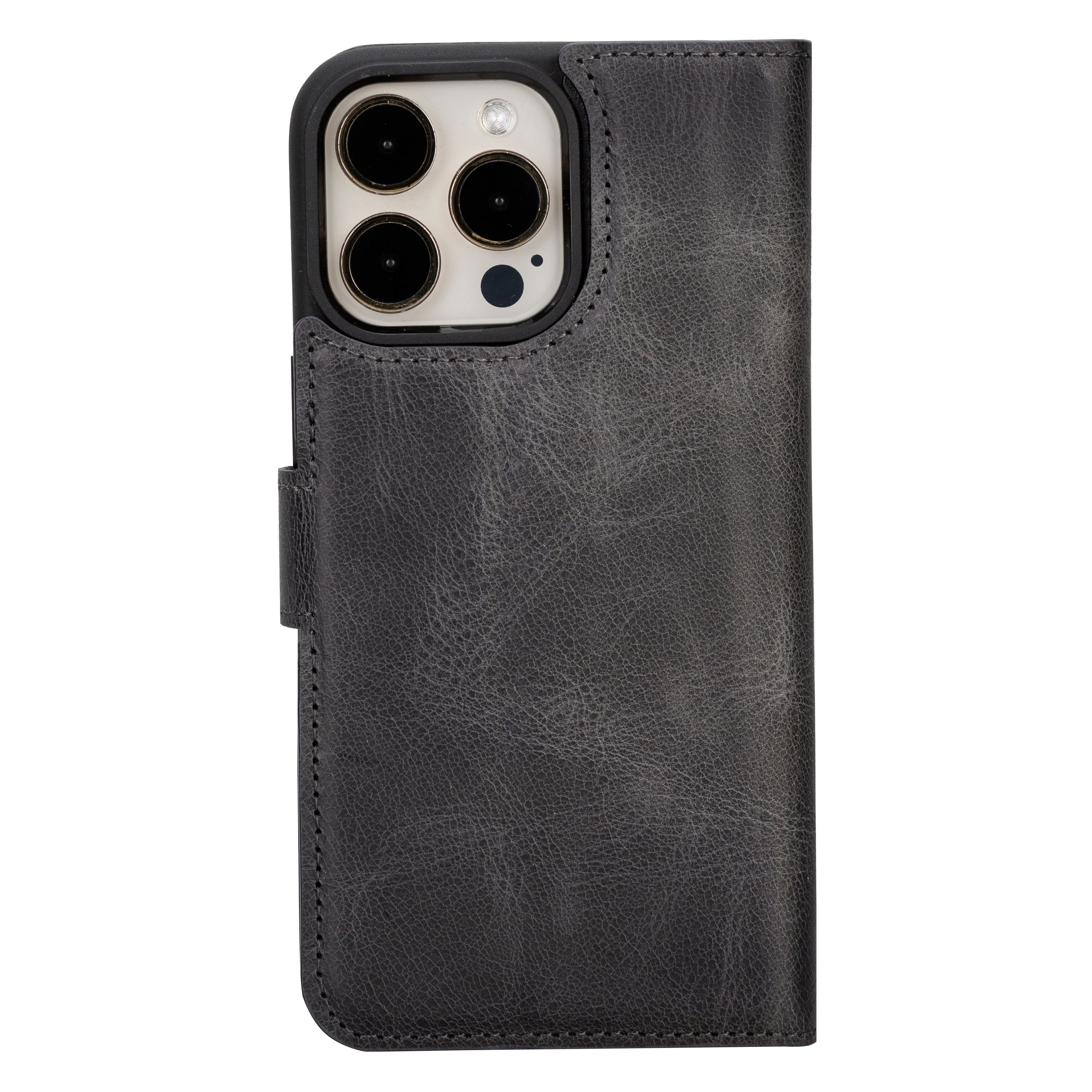 Magic iPhone 16 Pro Genuine Leather Detachable Wallet Case