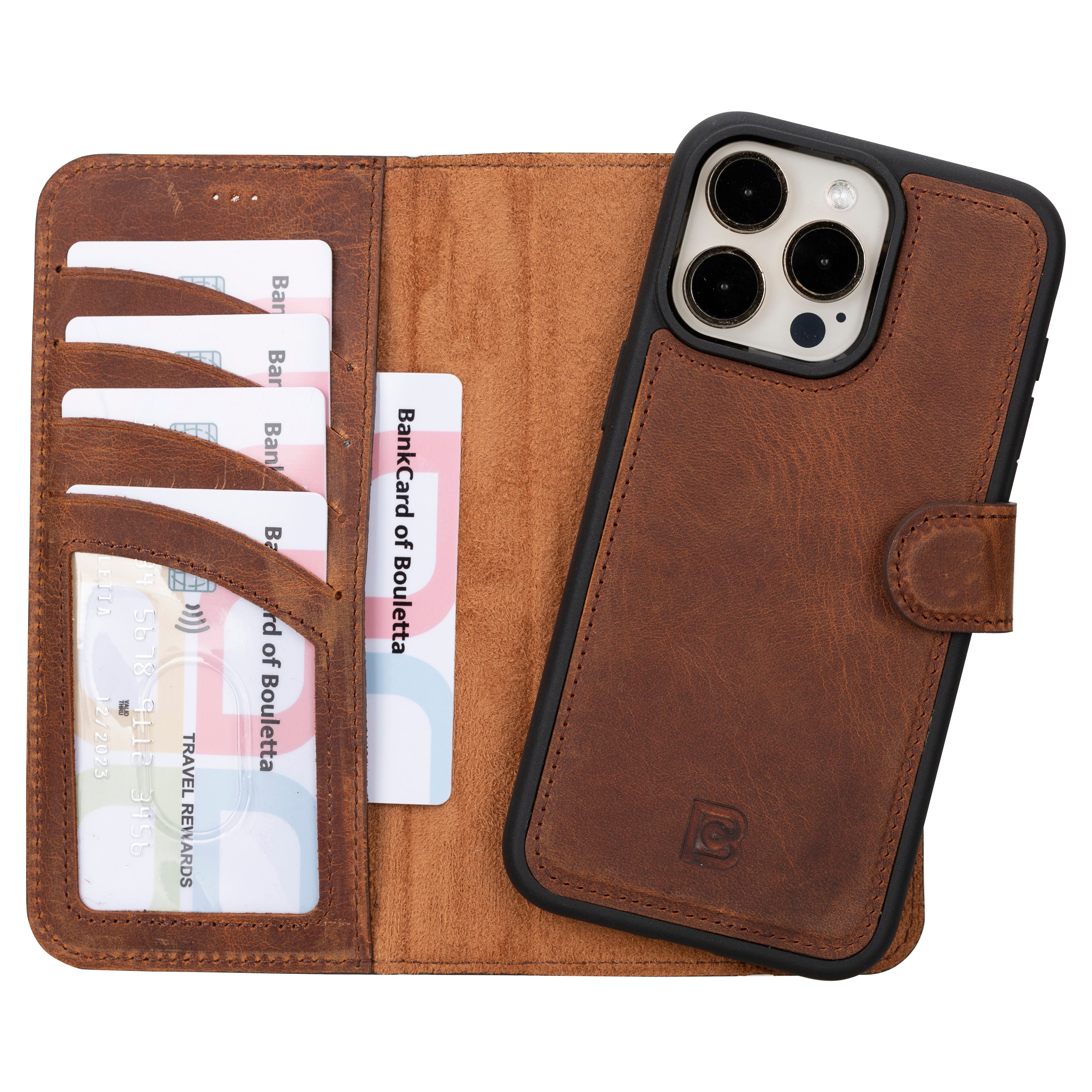 Magic iPhone 16 Series Detachable Genuine Leather Case / MW