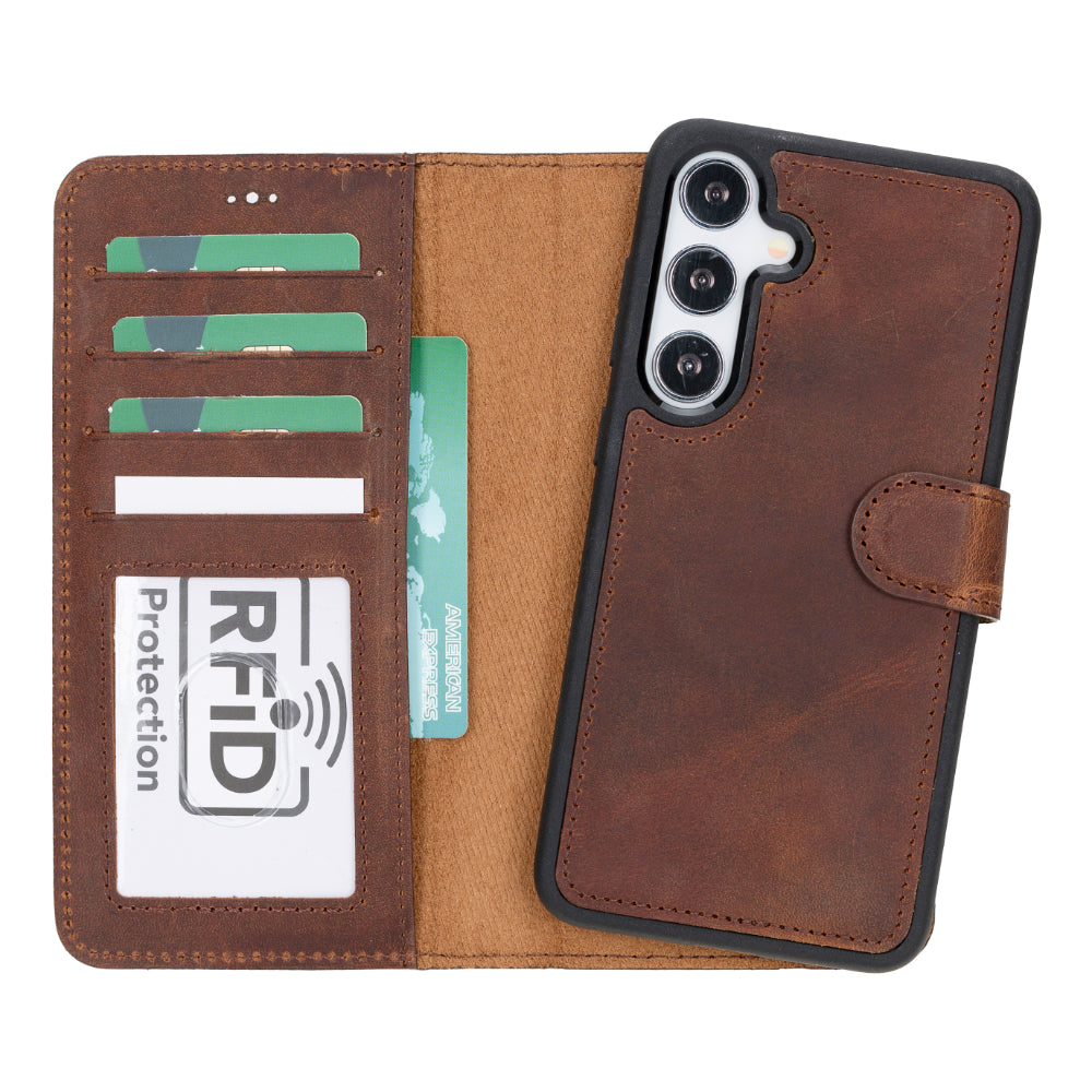 Magic Samsung Galaxy S25 Detachable Leather Wallet Case