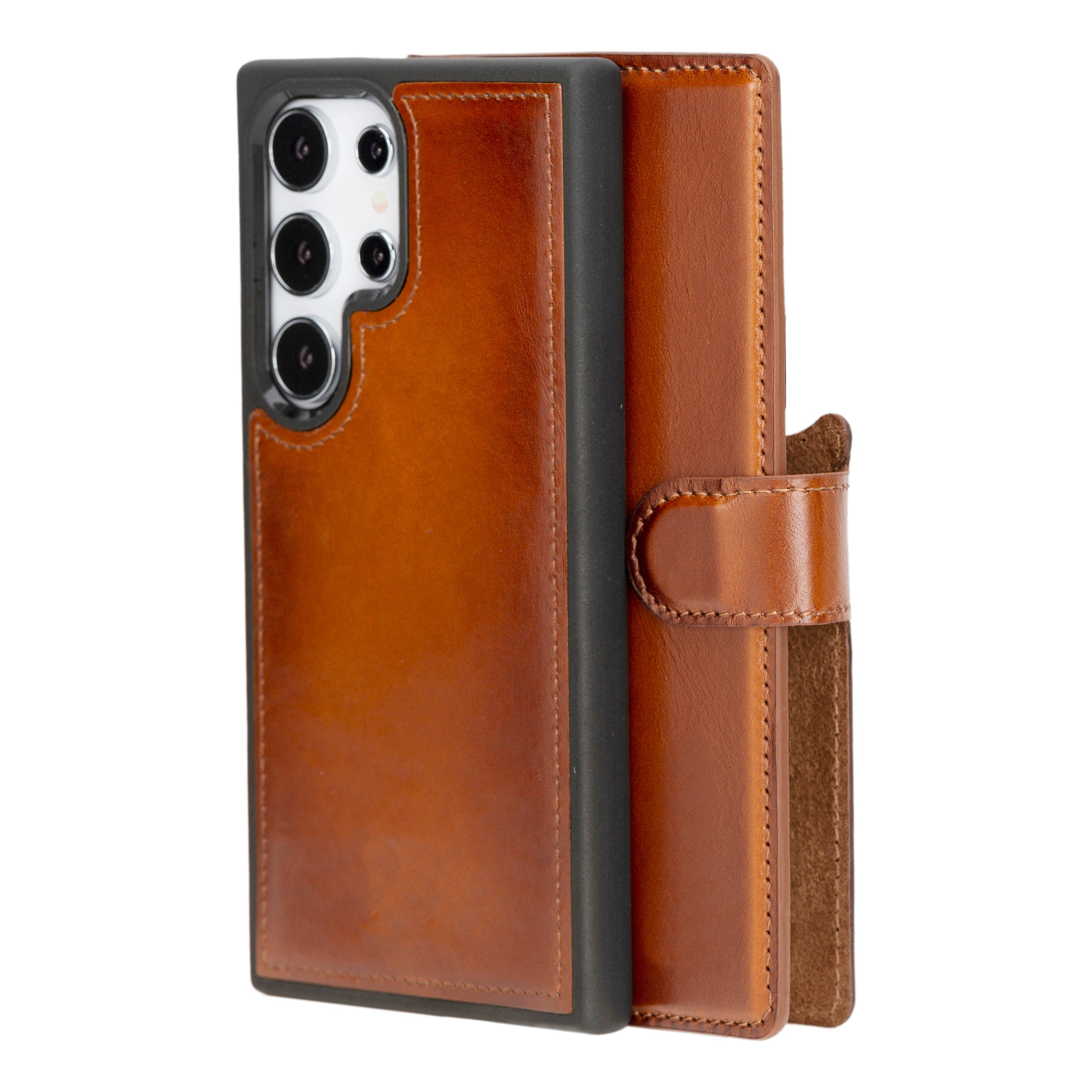 Magic Samsung Galaxy S25 Ultra Leather Detachable Wallet Case