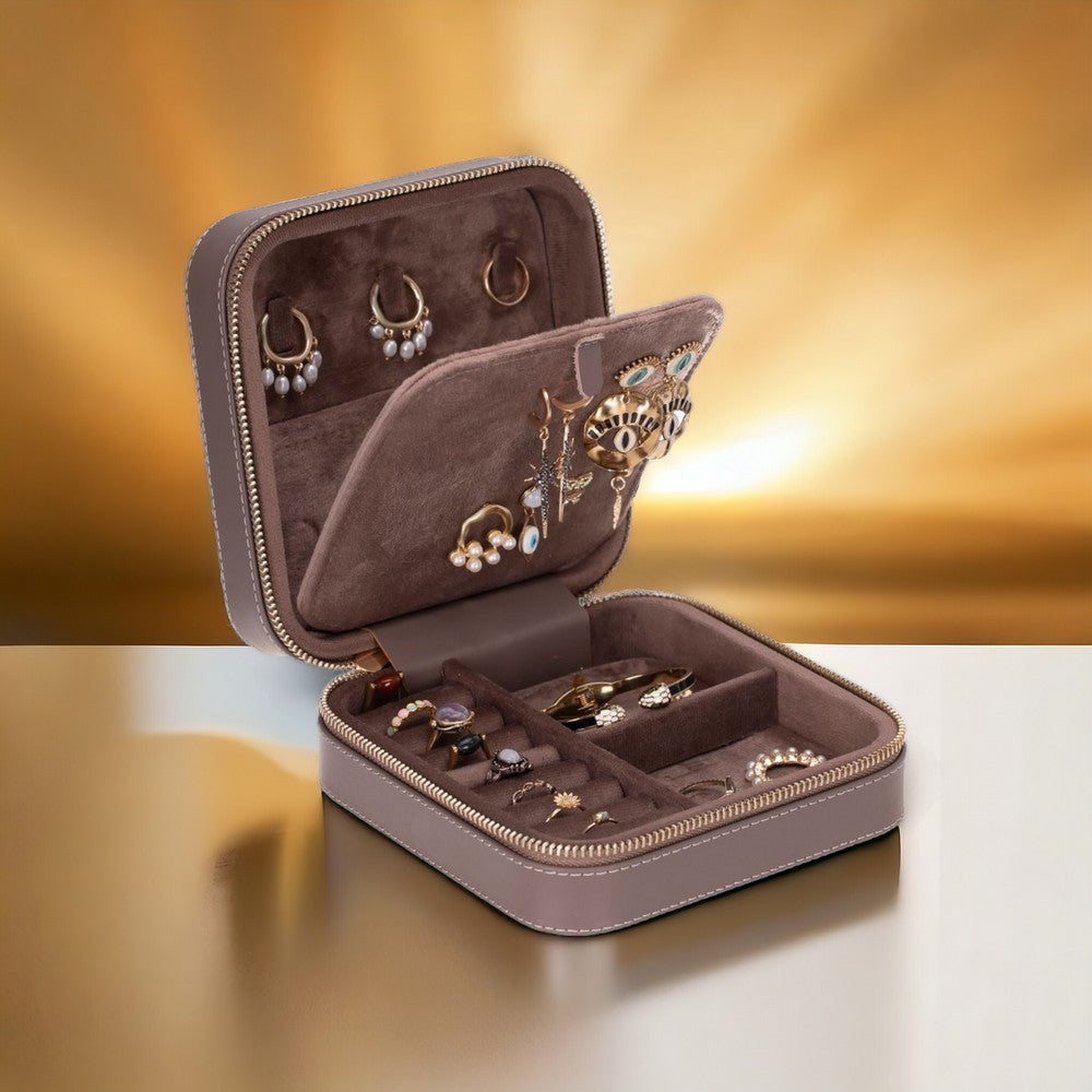 Amanda Geniune Leather Jewelry Box