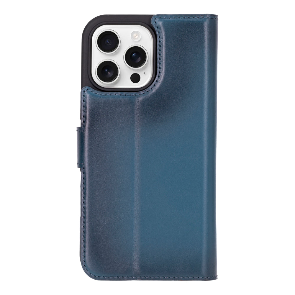 Magic iPhone 16 Pro Max Detachable Genuine Leather Wallet Case