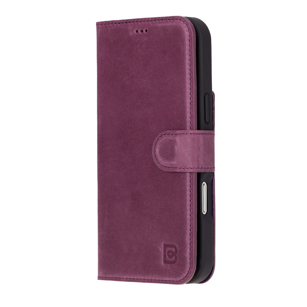 Magic iPhone 16 Pro Max Detachable Genuine Leather Wallet Case