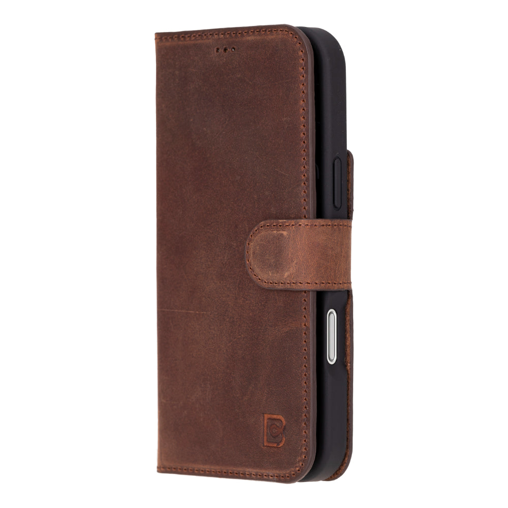 Magic iPhone 16 Pro Max Detachable Genuine Leather Wallet Case