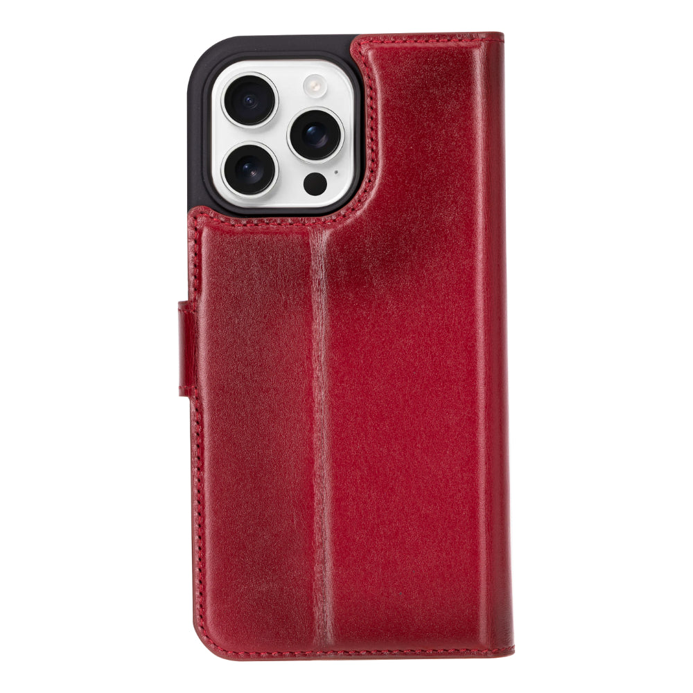 Magic iPhone 16 Pro Max Detachable Genuine Leather Wallet Case