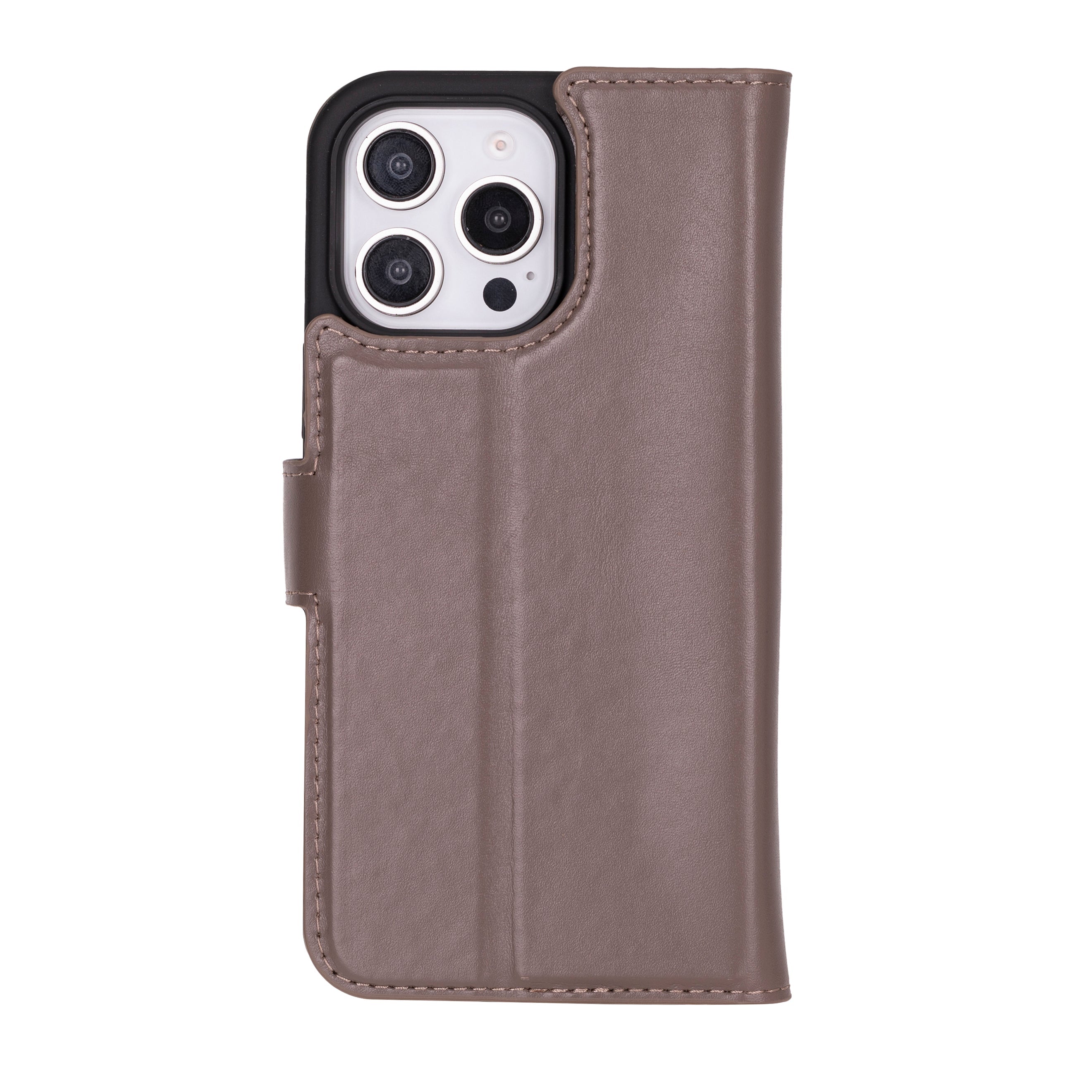 Magic iPhone 16 Pro Genuine Leather Detachable Wallet Case