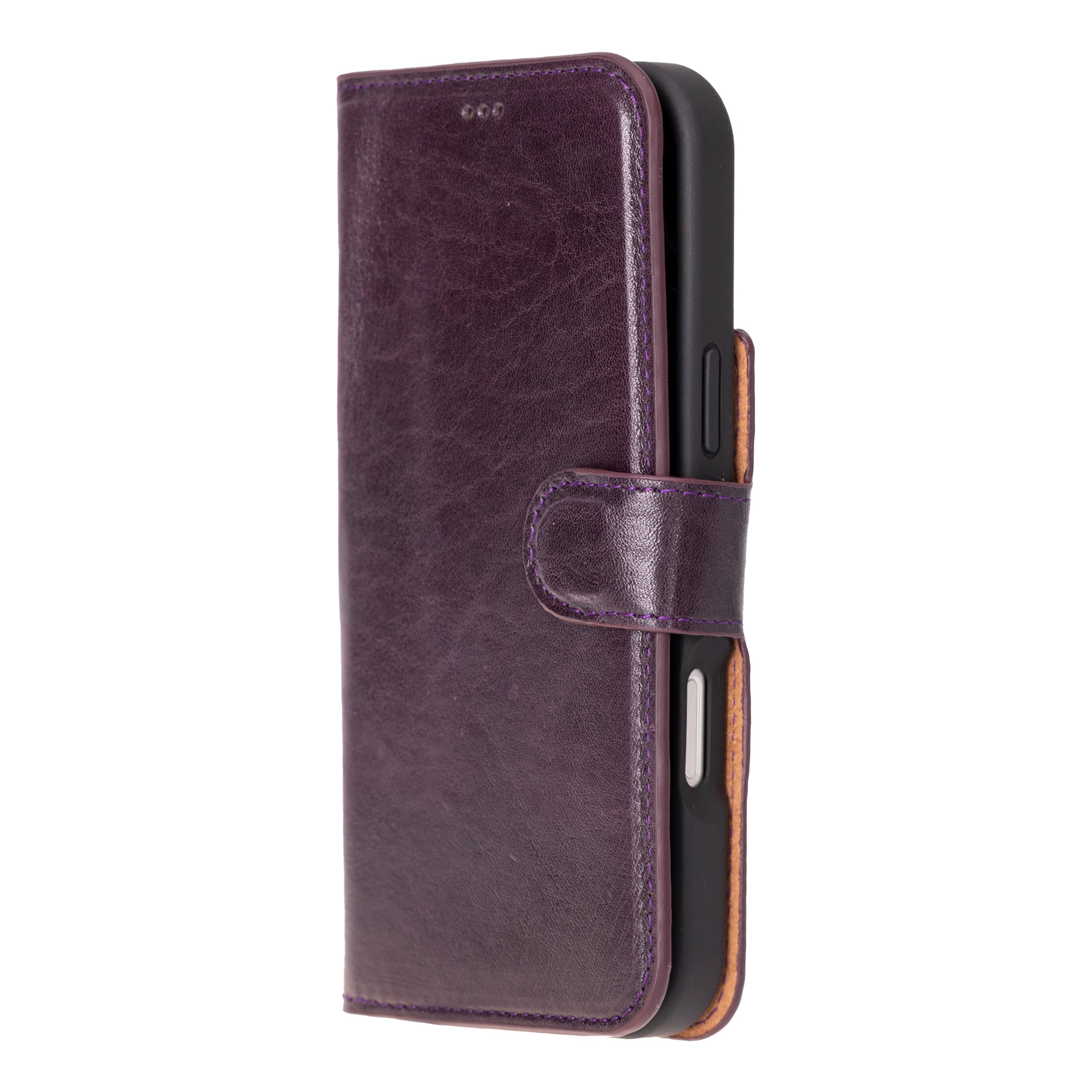 Magic iPhone 16 Pro Genuine Leather Detachable Wallet Case