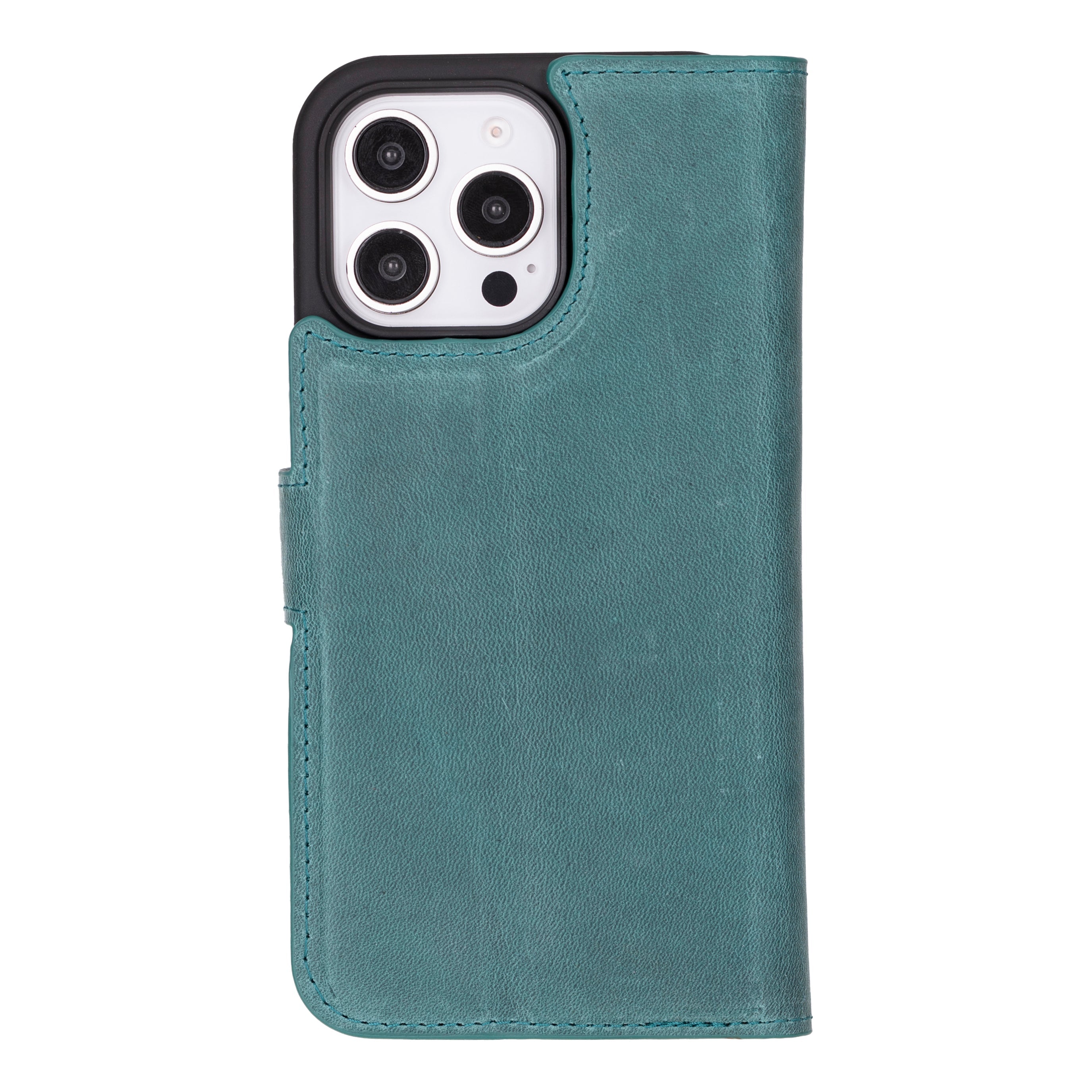 Magic iPhone 16 Pro Genuine Leather Detachable Wallet Case