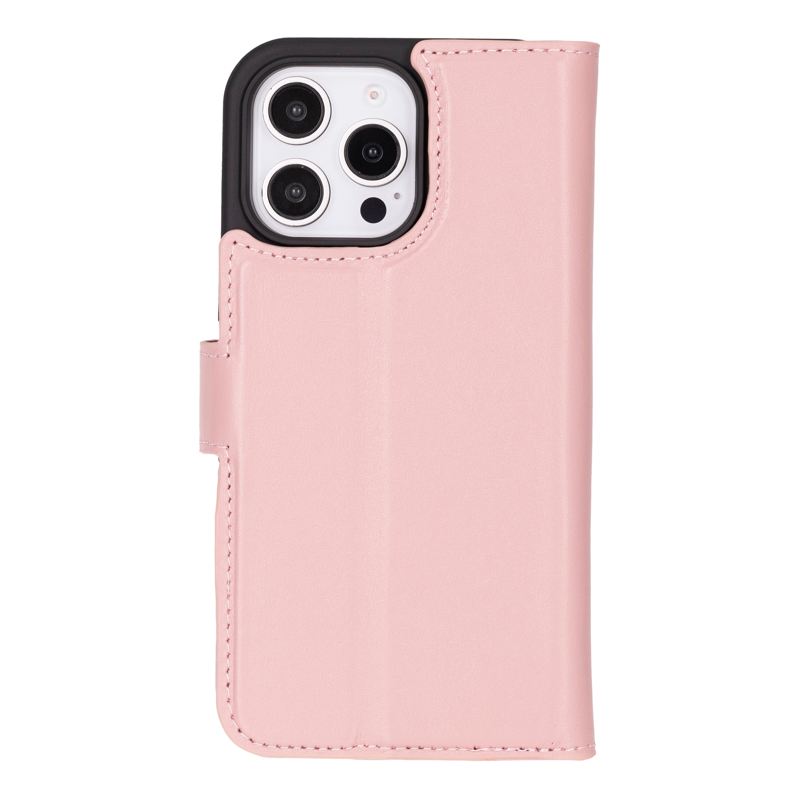 Magic iPhone 16 Pro Genuine Leather Detachable Wallet Case