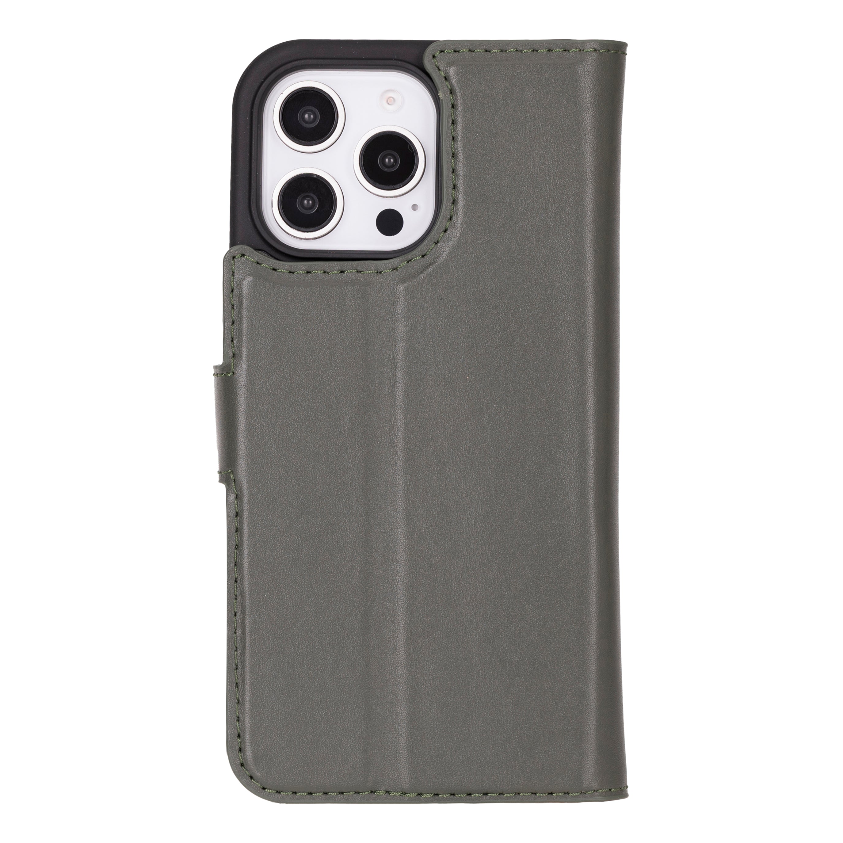 Magic iPhone 16 Pro Genuine Leather Detachable Wallet Case