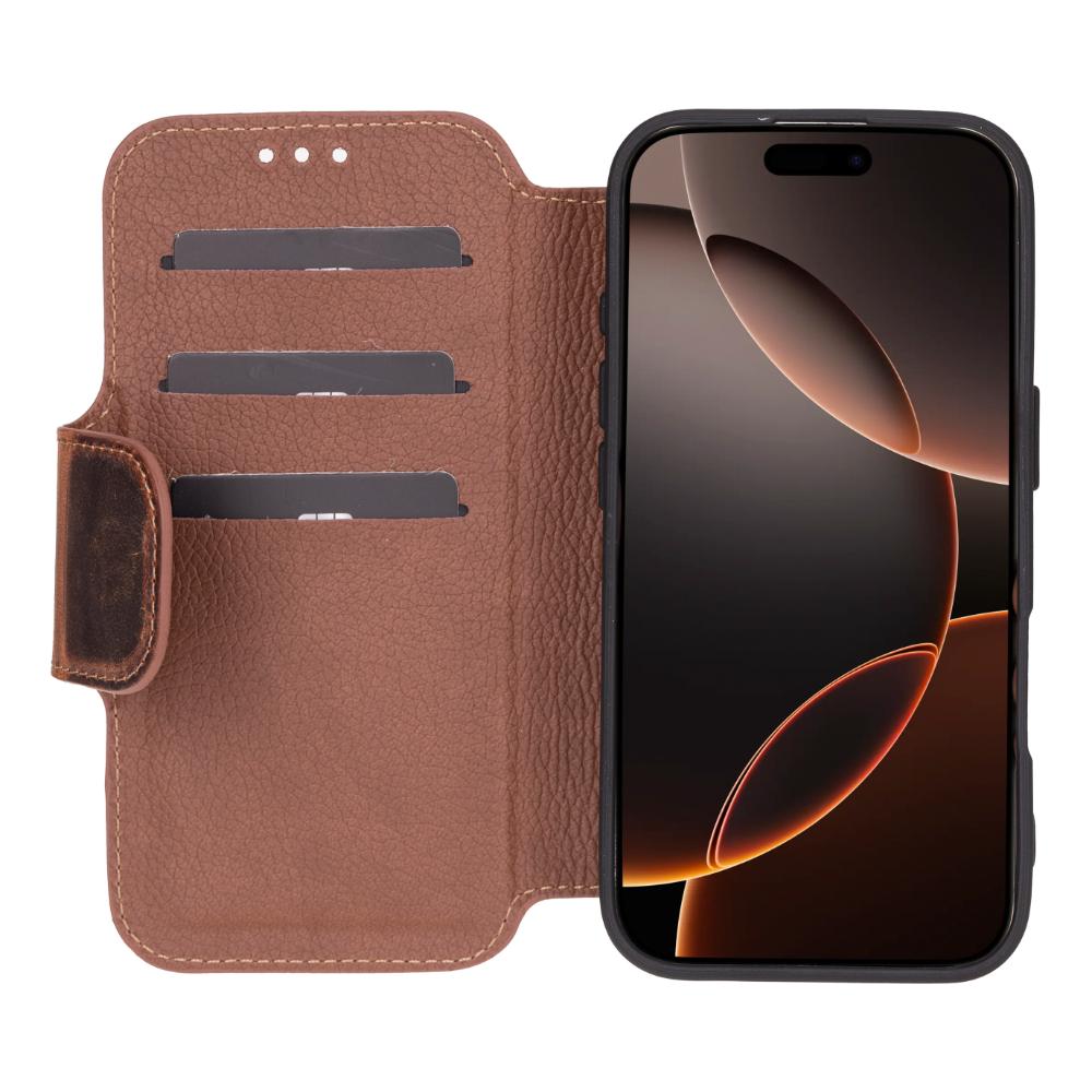 Infinix iPhone 16 Pro Max Genuine Leather Folio Case