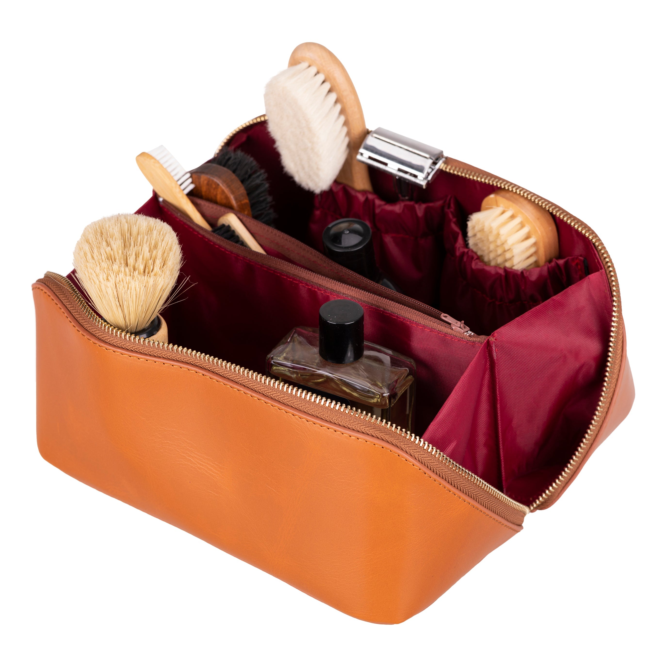 Soluno Leather Make up Bag