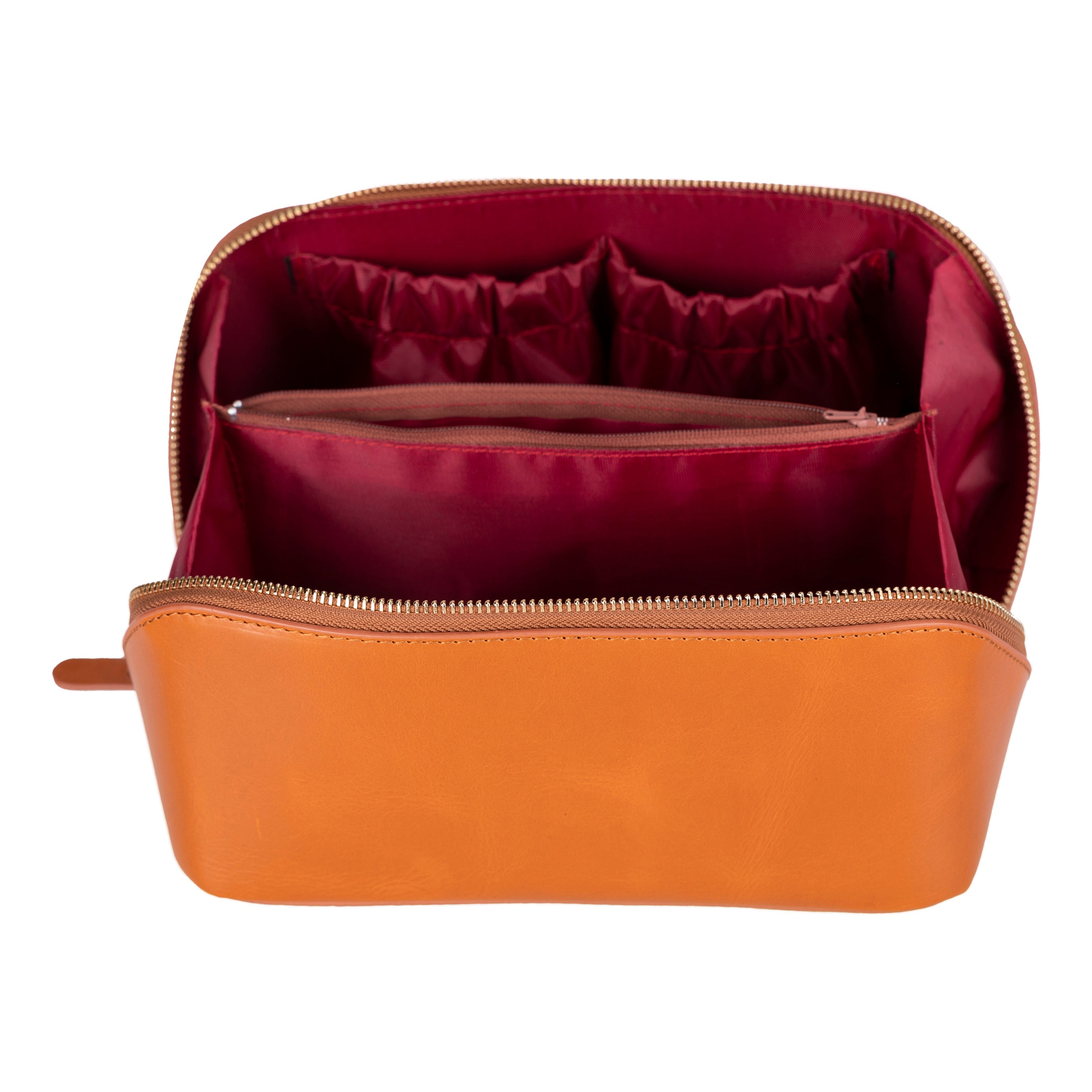 Soluno Leather Make up Bag