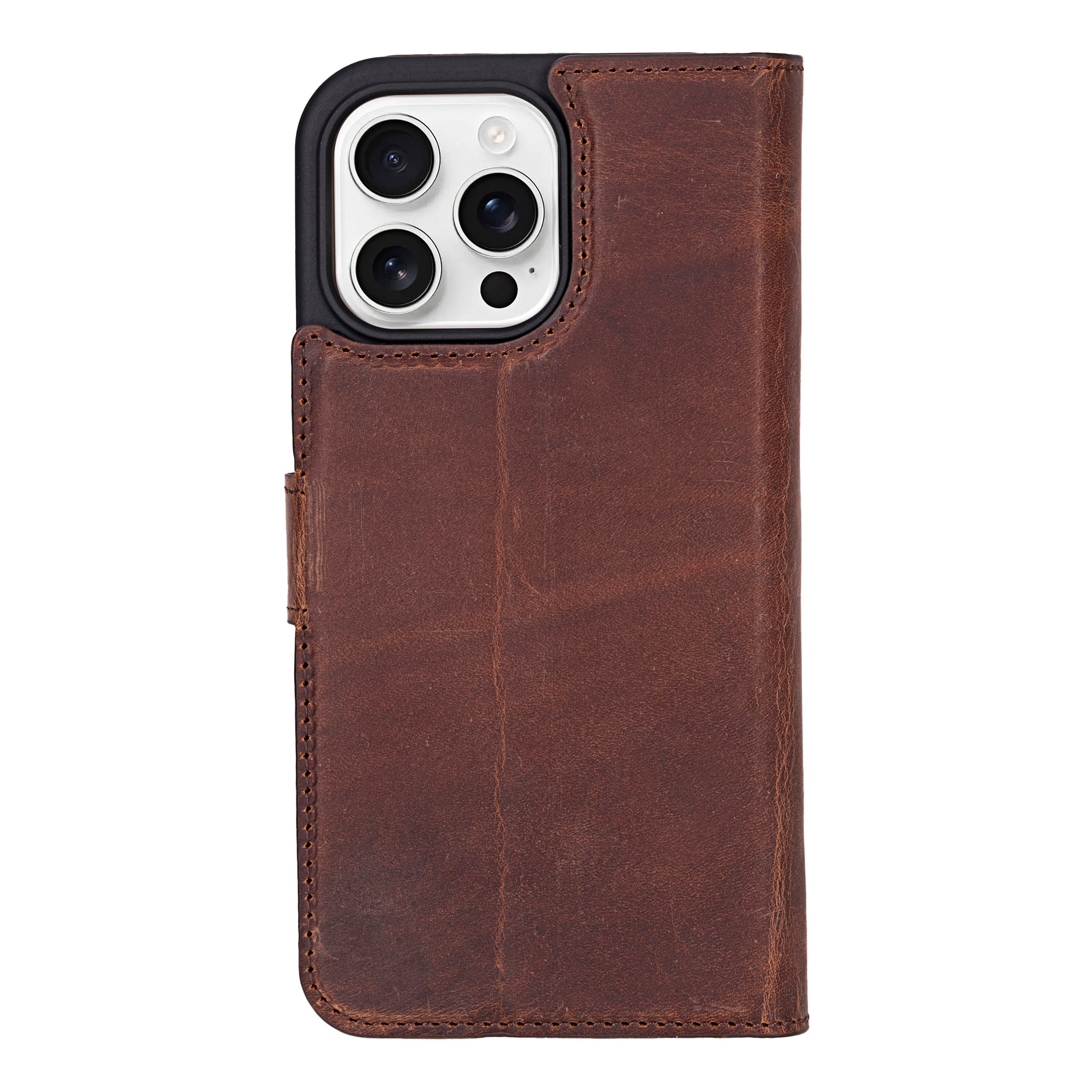 Liluri iPhone 16 Pro Detachable Genuine Leather Case