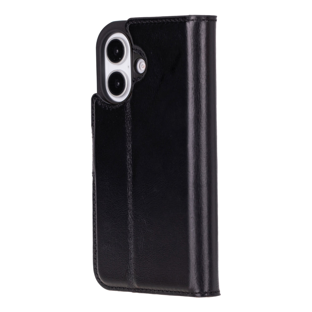 Magic iPhone 16 Genuine Leather Detachable Wallet Case