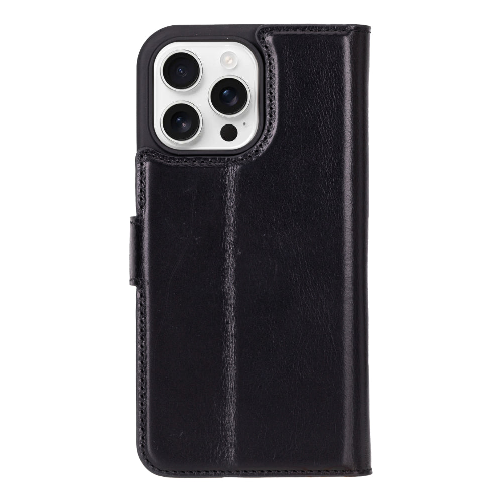 Magic iPhone 16 Pro Max Detachable Genuine Leather Wallet Case