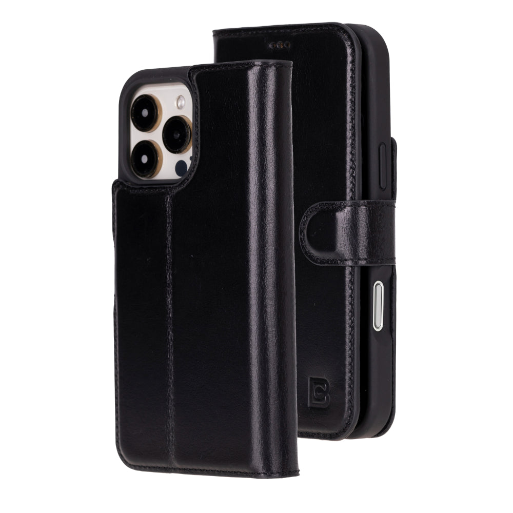 Magic iPhone 16 Pro Max Detachable Genuine Leather Wallet Case