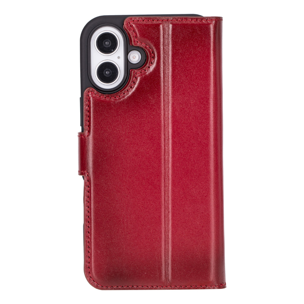 Magic iPhone 16 Genuine Leather Detachable Wallet Case