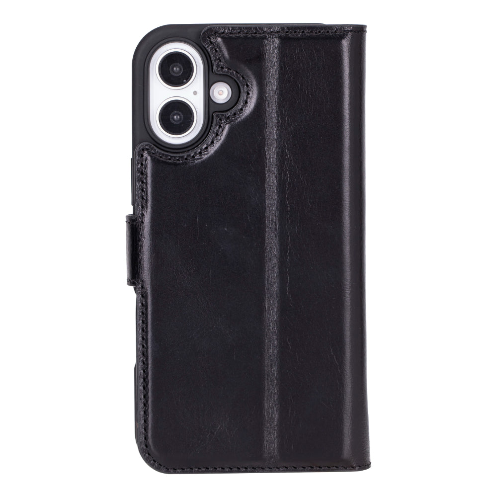 Magic iPhone 16 Genuine Leather Detachable Wallet Case