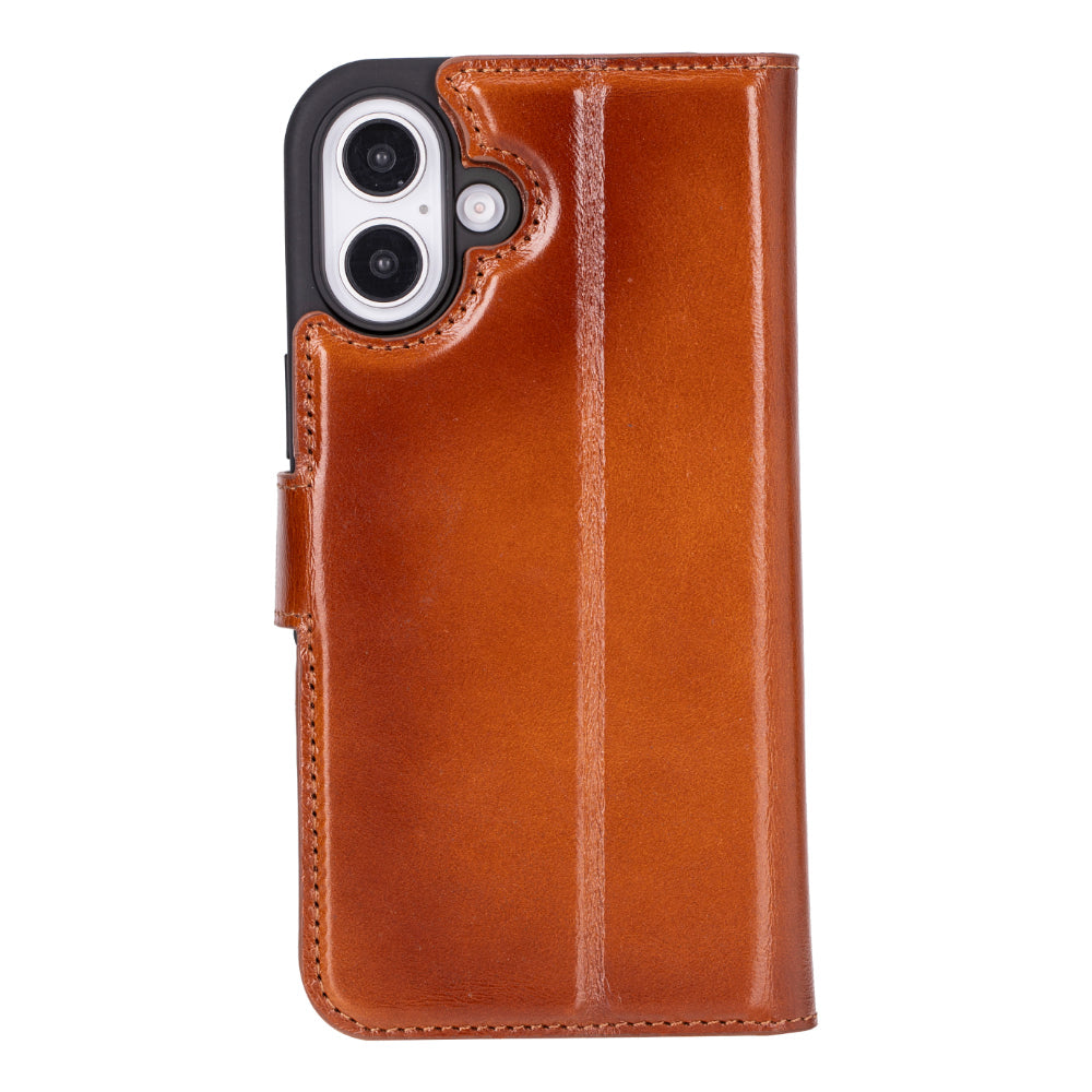 Magic iPhone 16 Genuine Leather Detachable Wallet Case