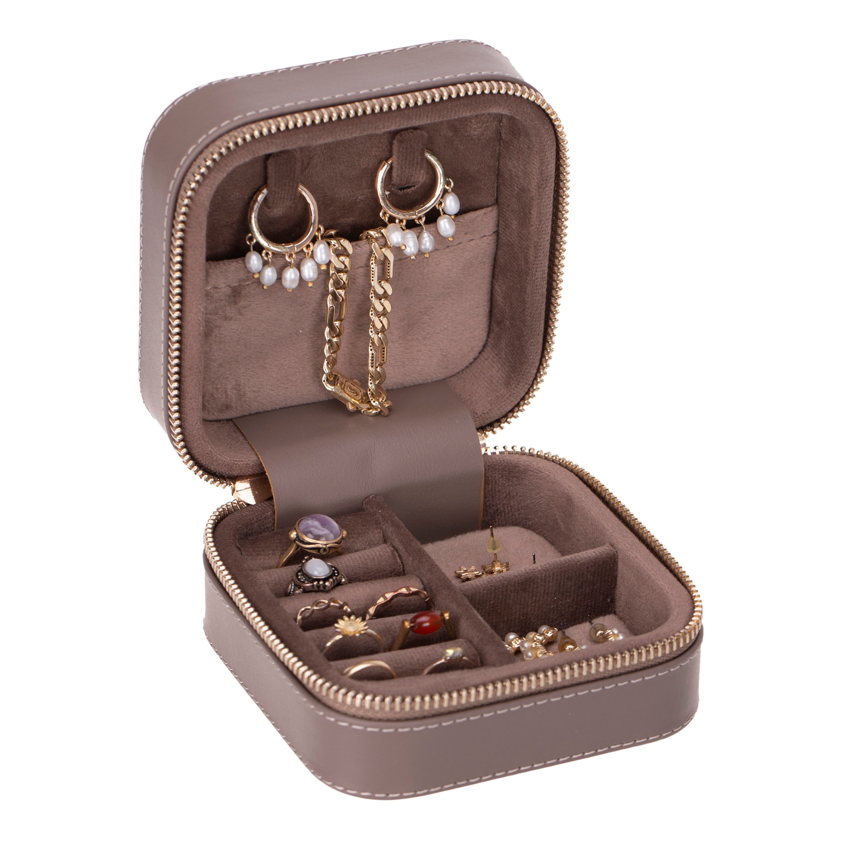 Amanda Geniune Leather Jewelry Box