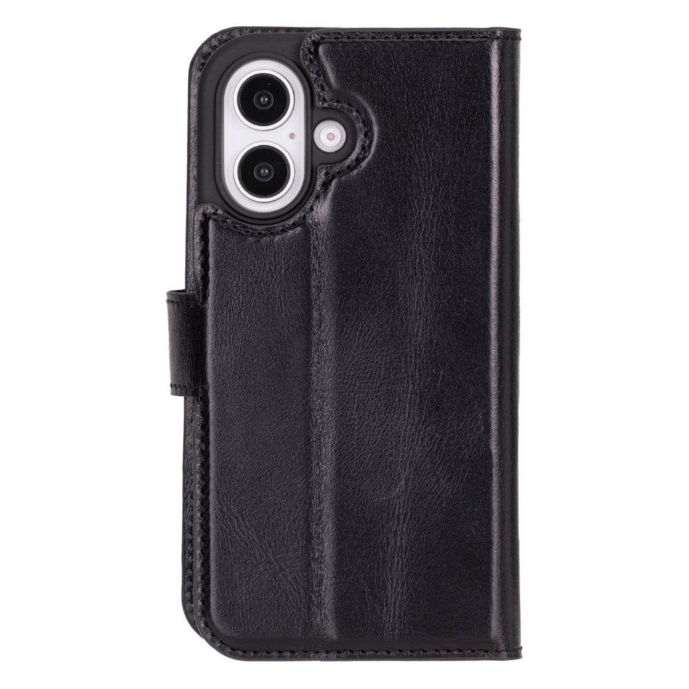 Magic iPhone 16 Genuine Leather Detachable Wallet Case